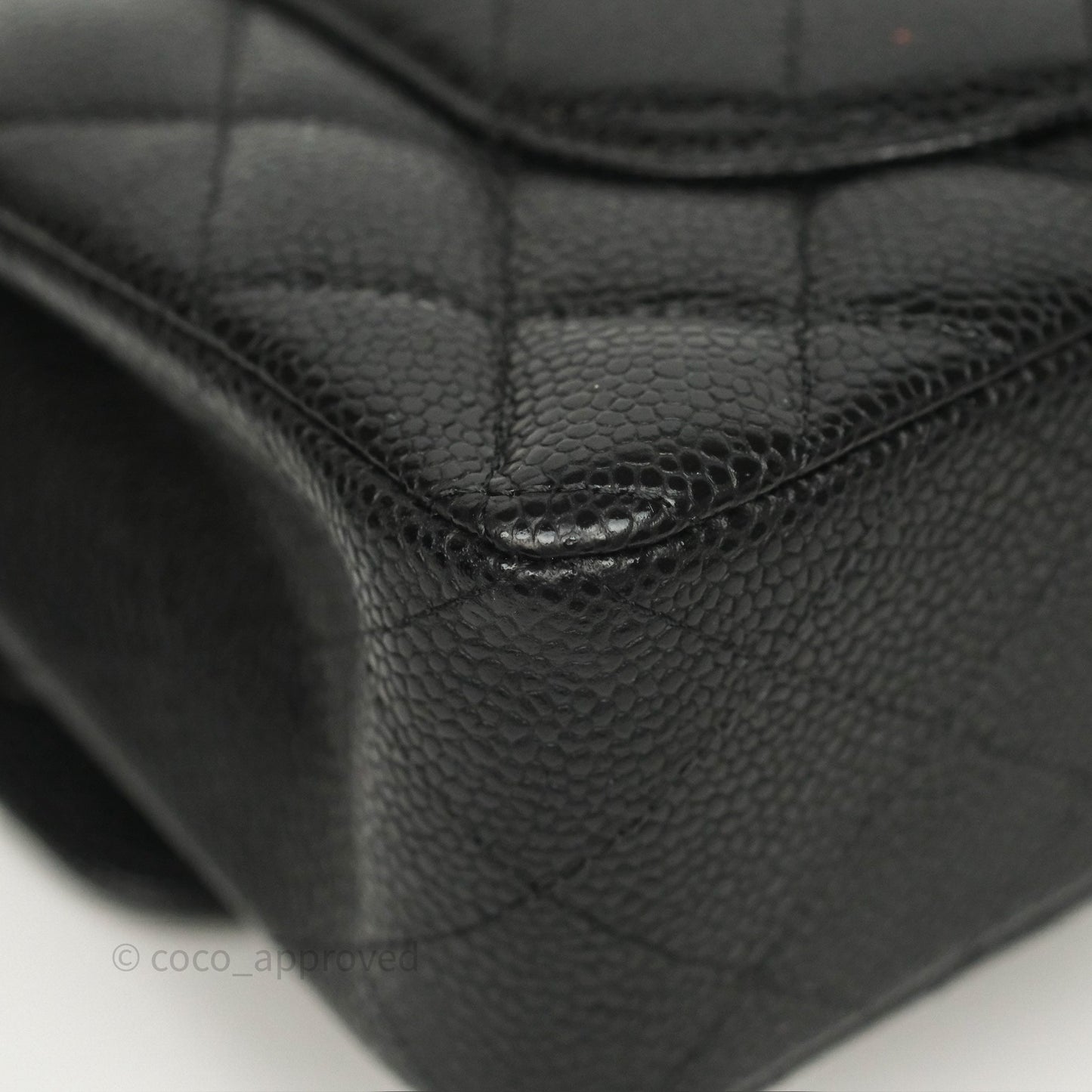 Chanel Small Classic Flap Quilted Black Caviar Silver Hardware