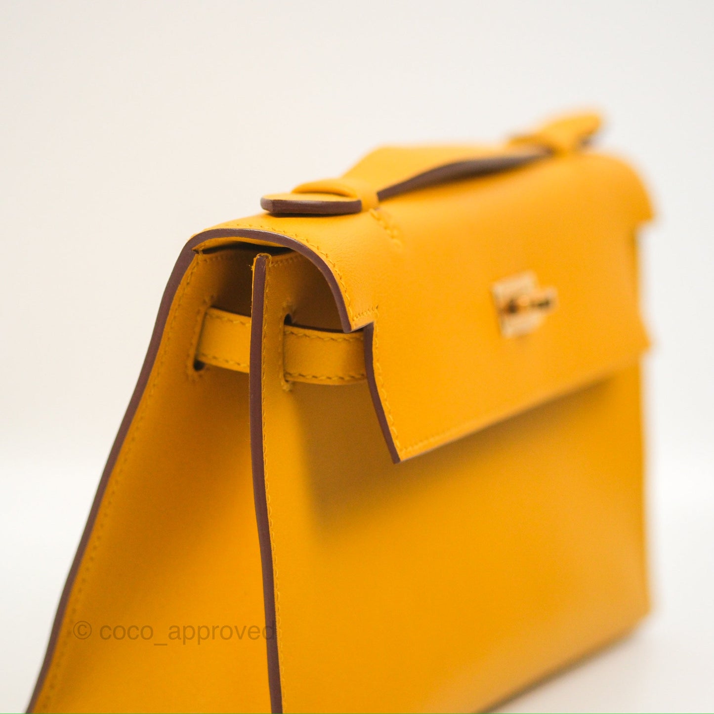 Hermès Kelly Mini Pochette Jaune Ambre Swift Gold Hardware