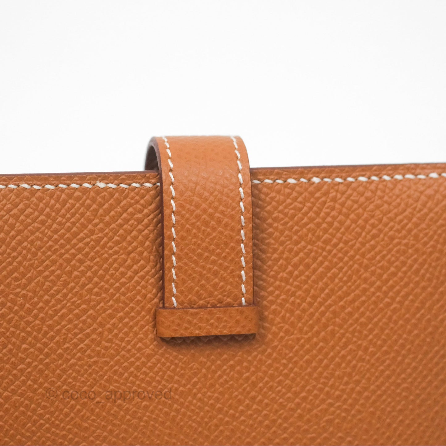 Hermes Bearn Mini Wallet Gold Epsom Gold Hardware
