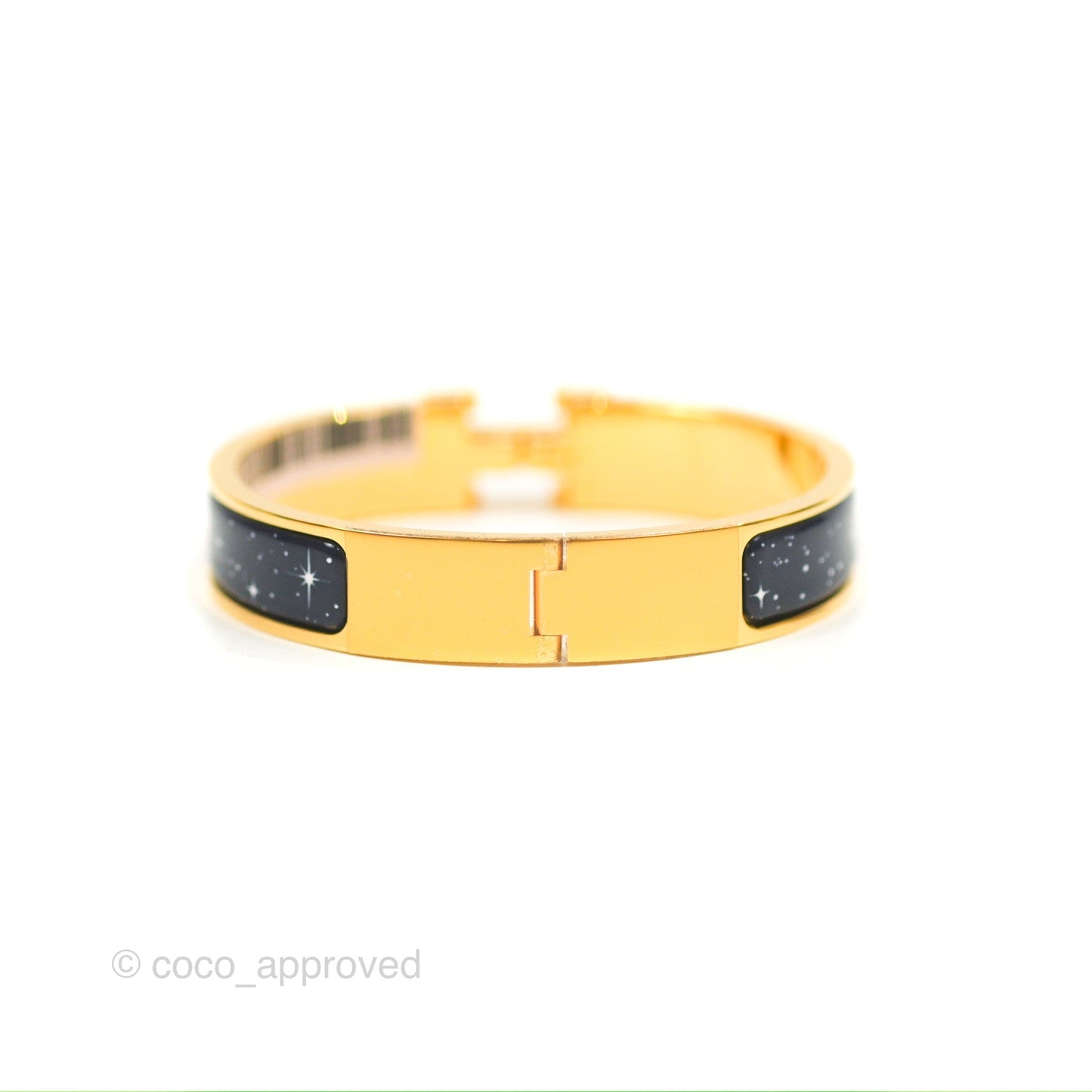 Hermès Clic H Space Derby Bracelet Indigo Multicolore Gold Hardware PM