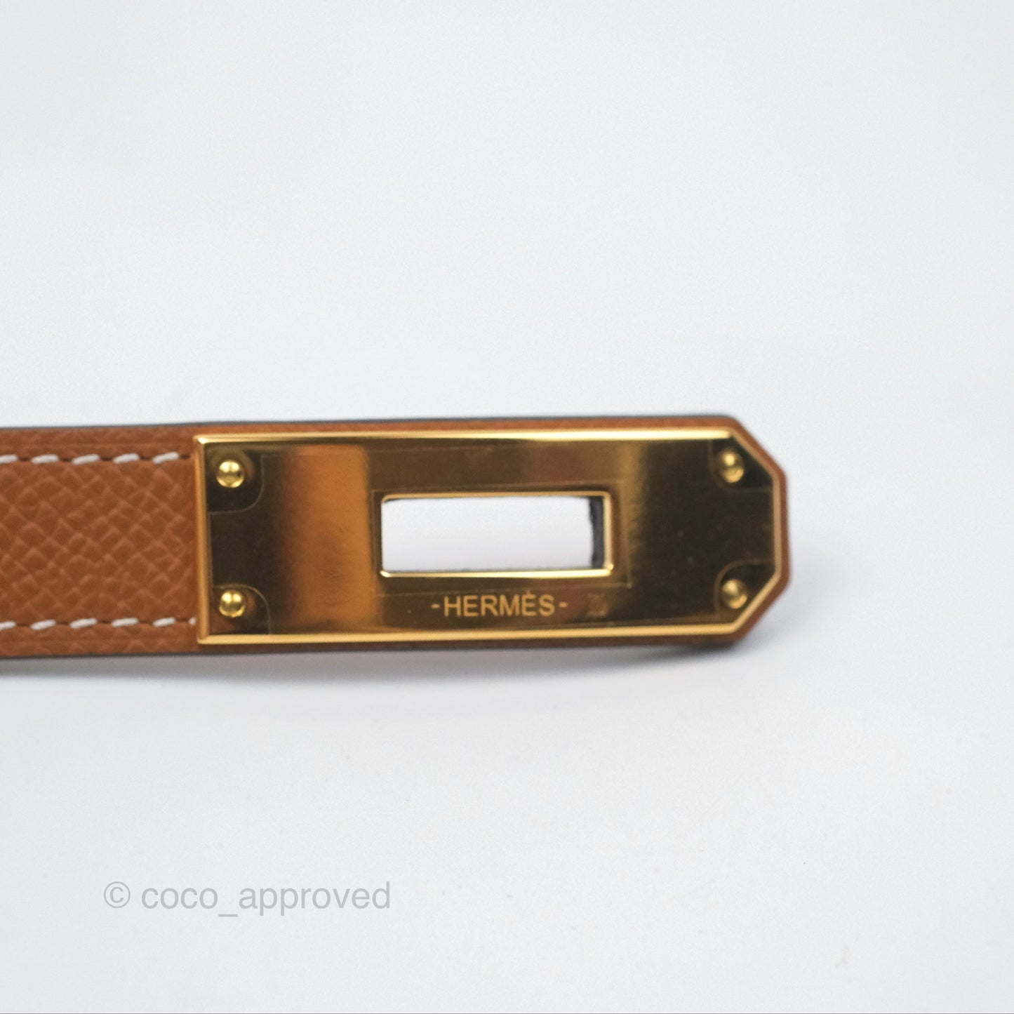 Hermès Kelly Buckle Belt 37 Gold Epsom Gold Hardware