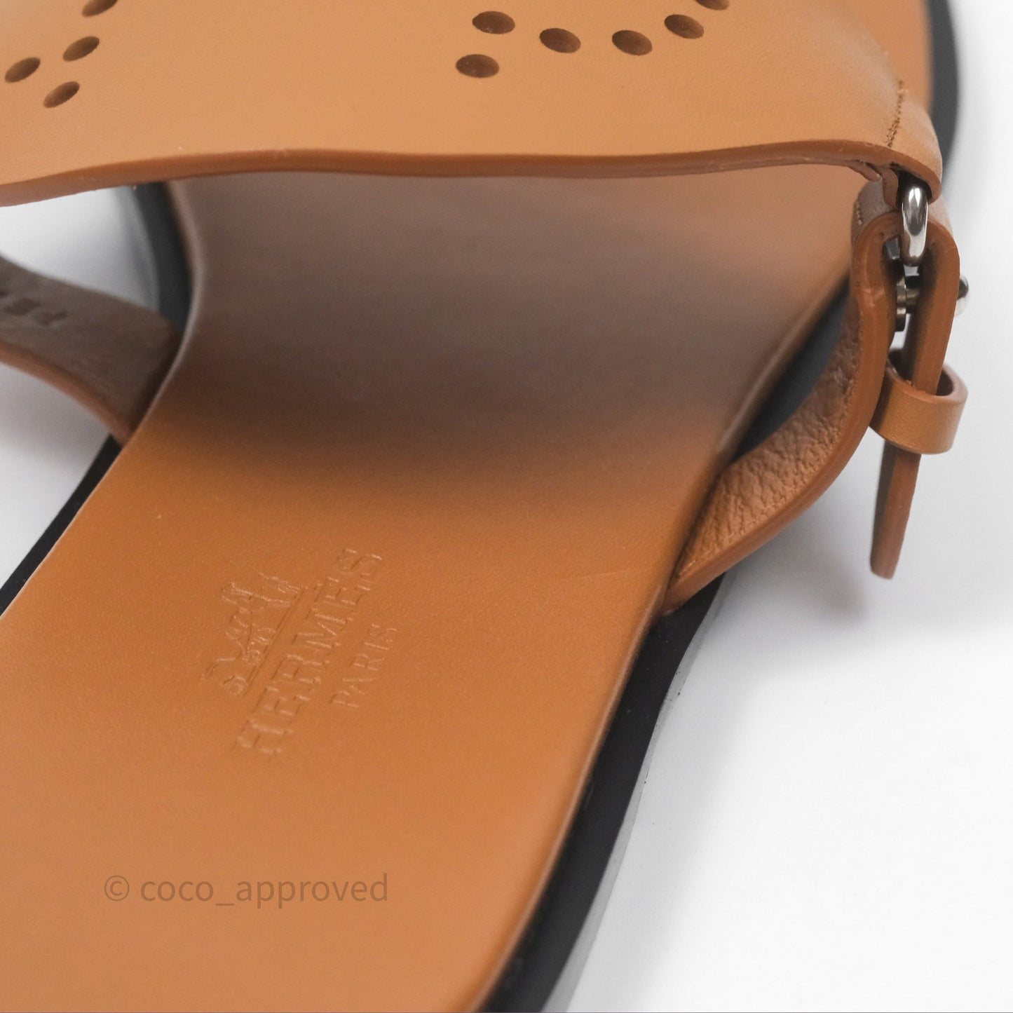 Hermès Hera Sandals Natural Calfskin Size 38