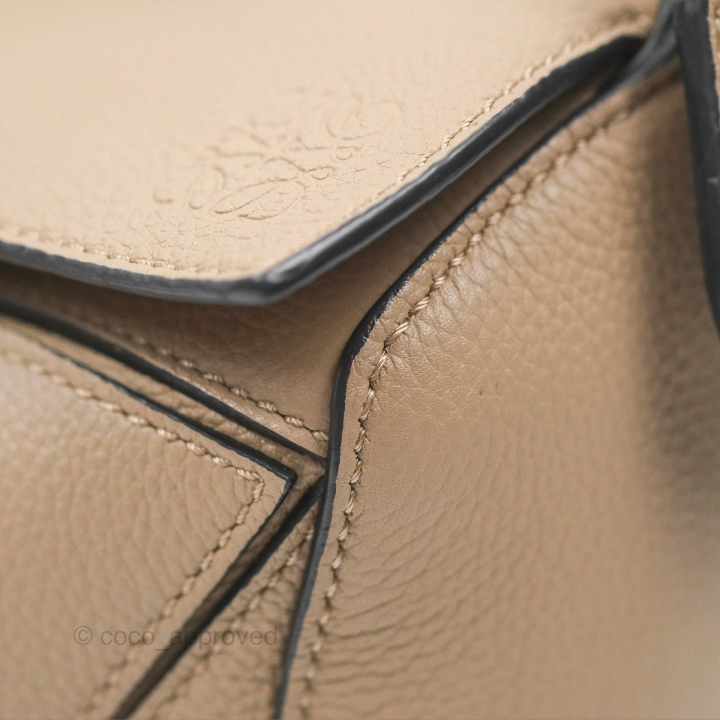 Loewe Small Puzzle Bag Sand Mink Grained Calfskin