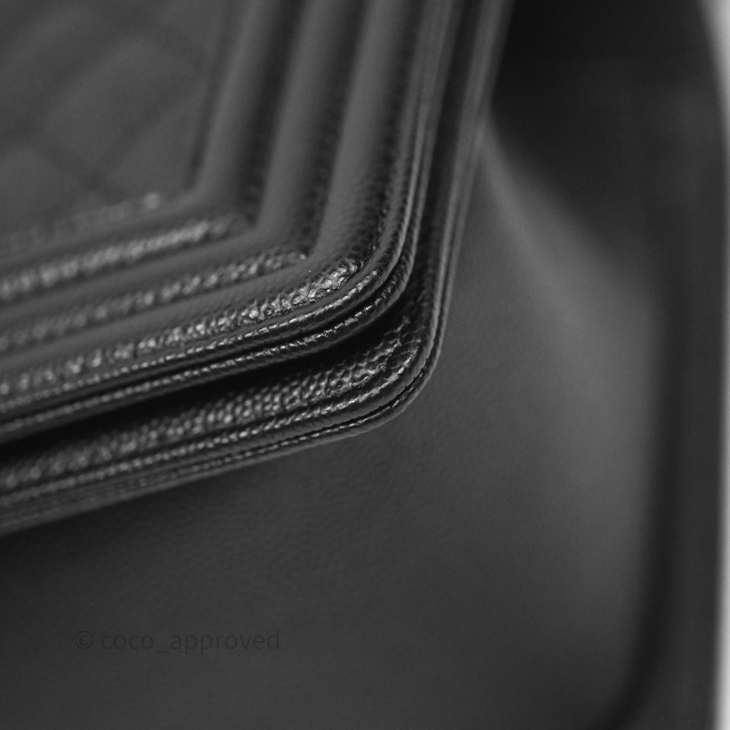 Chanel Quilted Medium Boy Black Caviar Aged Gold Hardware