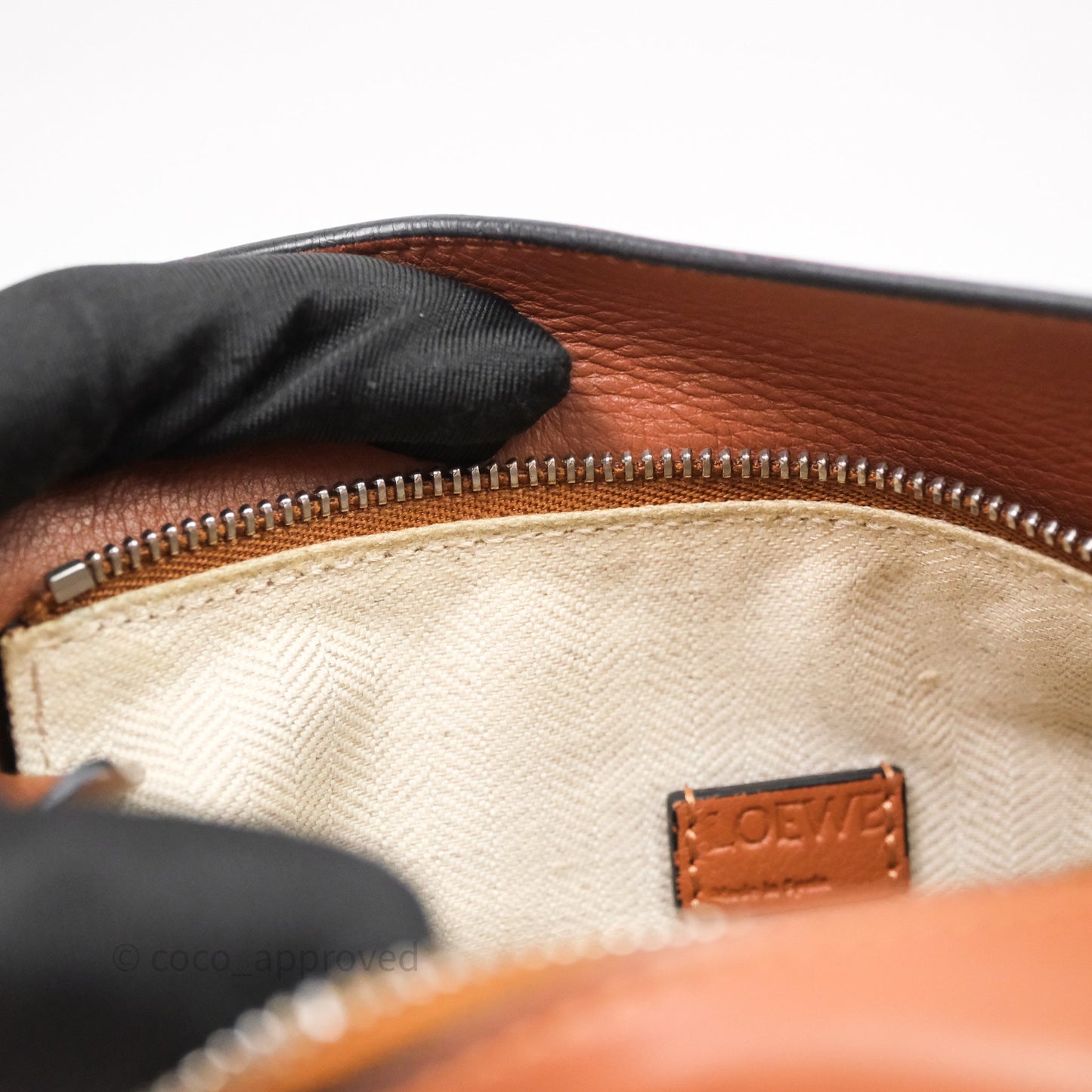 Loewe Mini Puzzle Bag Tan Calfskin Gold Hardware