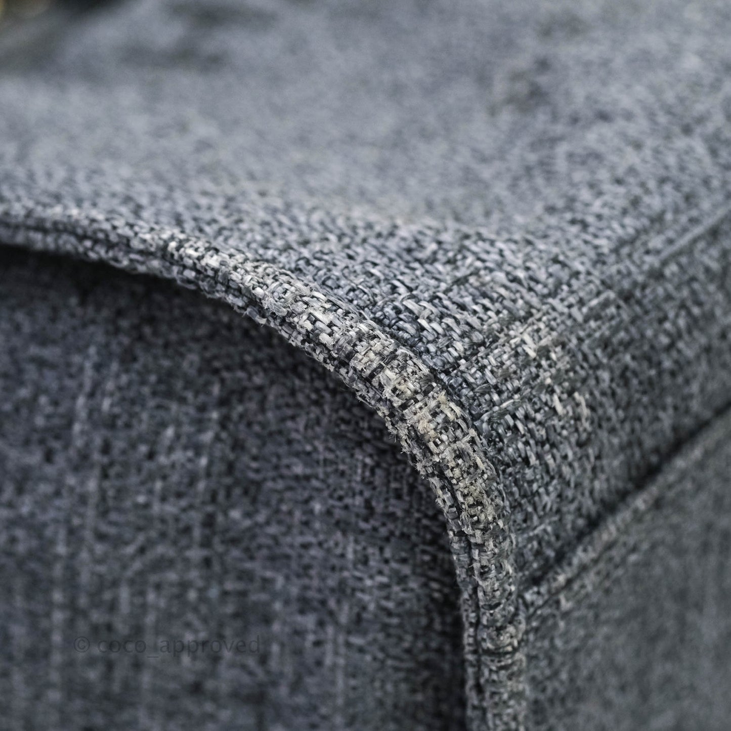 Chanel Large Deauville Charcoal Grey Canvas