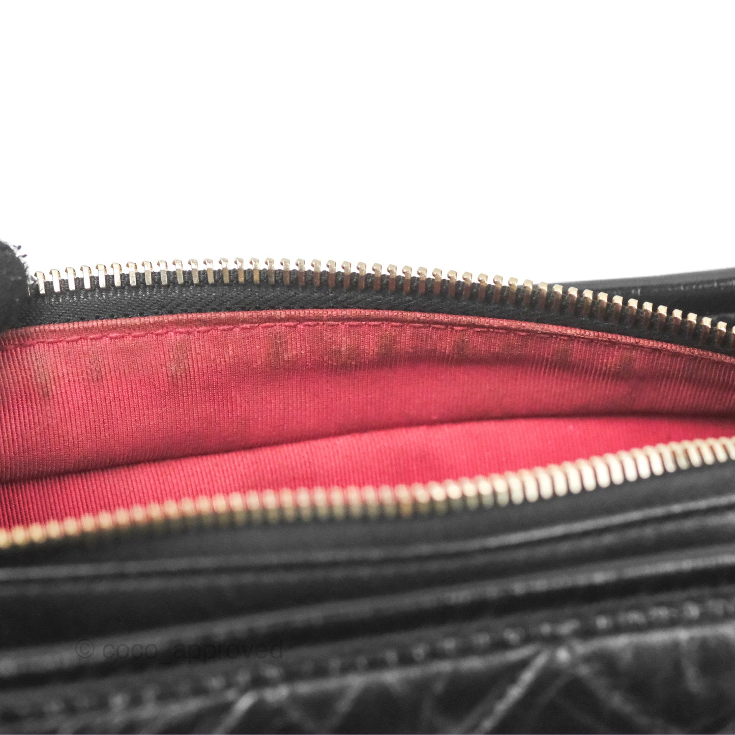 Chanel Small Gabrielle Hobo Quilted Black Aged Calfskin