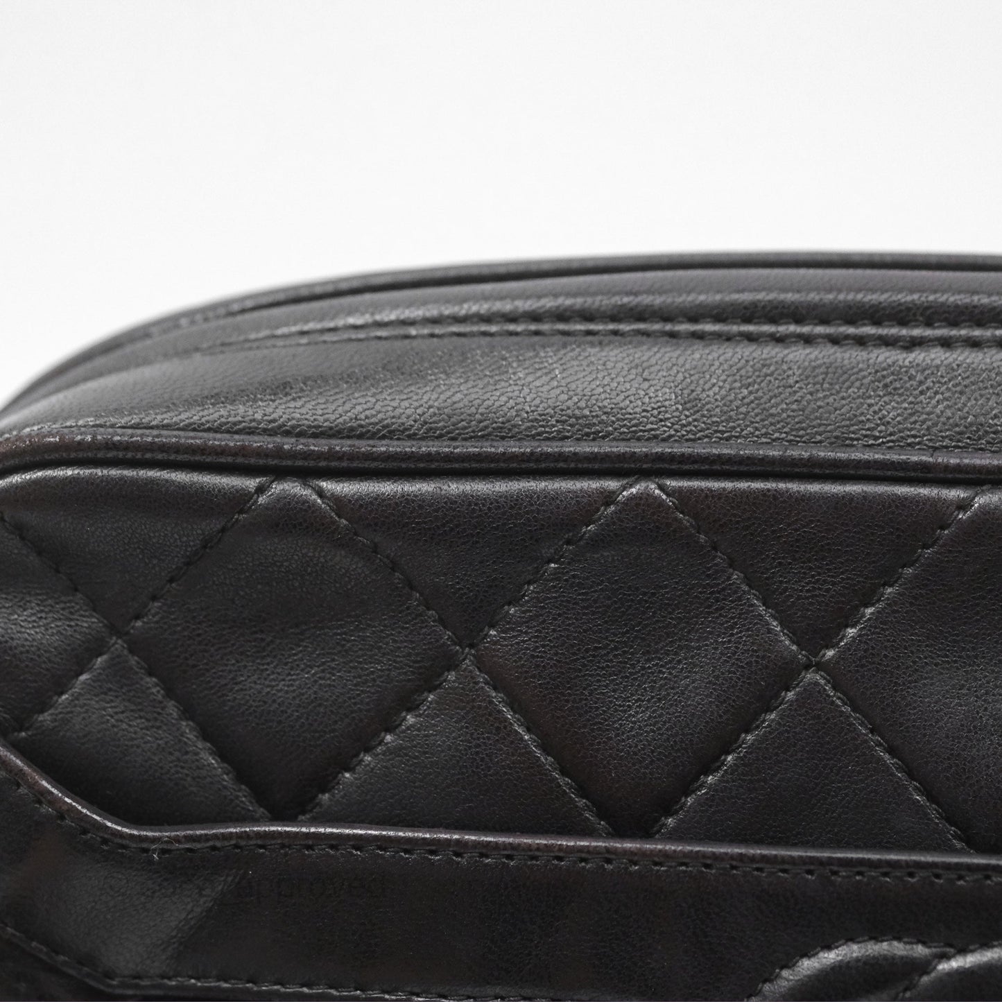 Chanel Vintage Small Camera Bag Black Lambskin Gold Hardware