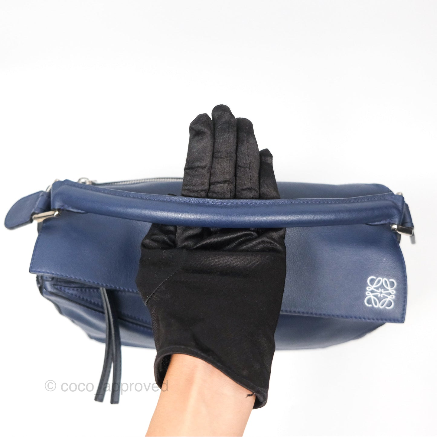Loewe Medium Puzzle Bag Navy Calfskin