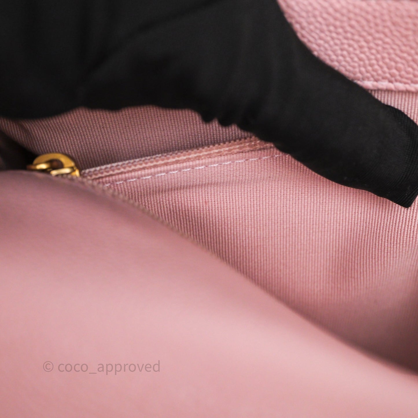 Chanel Chain Around Flap Bag Pink Caviar Aged Gold Hardware 22B