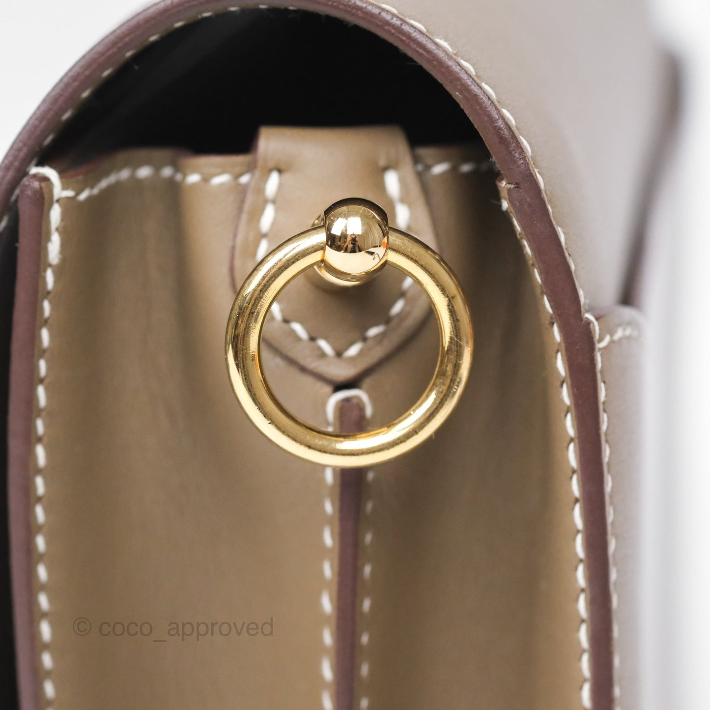 Hermès Roulis Mini 18 Etoupe 18 Swift Gold Hardware