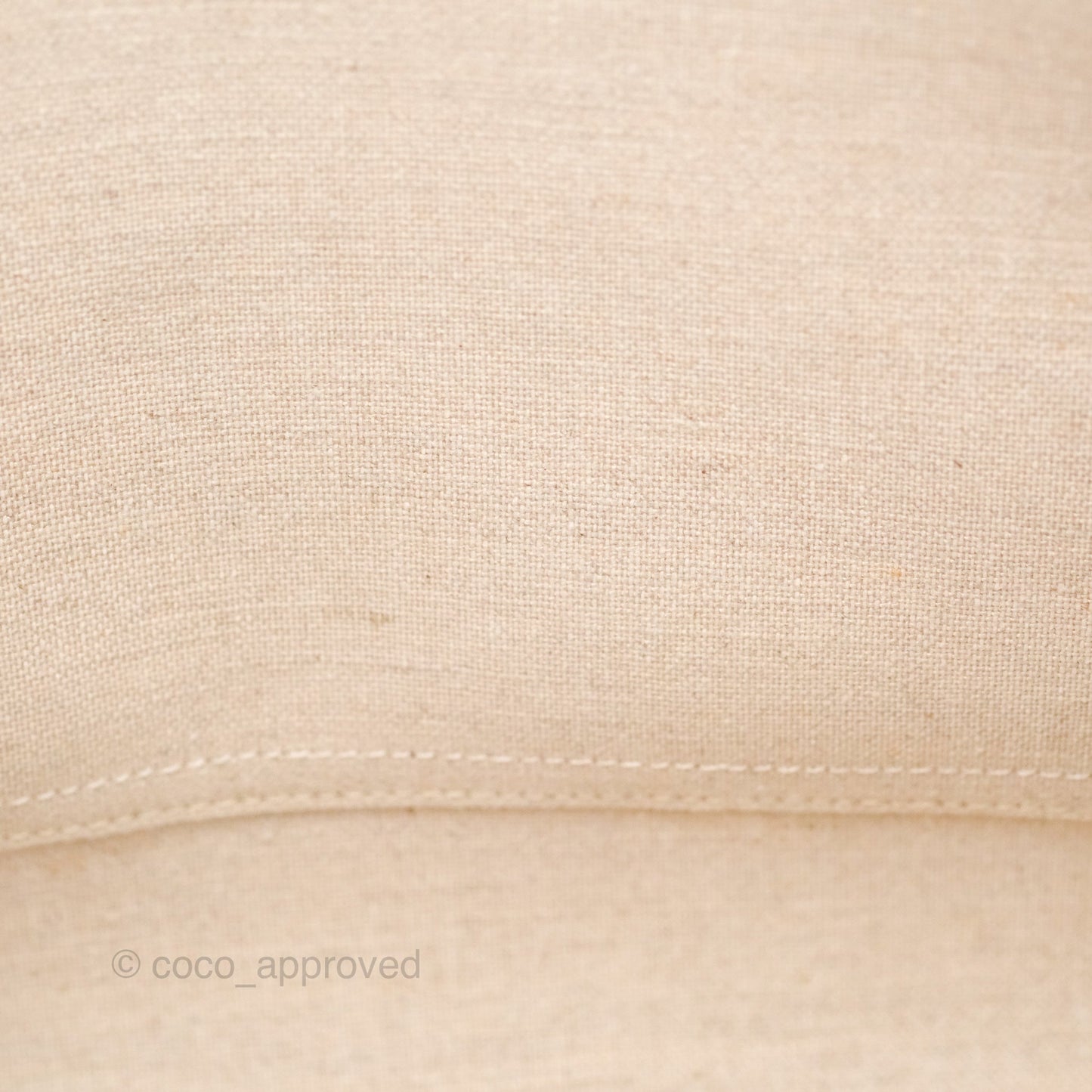 Celine Large Cabas Thais In Striped Textile Tobacco/Tan