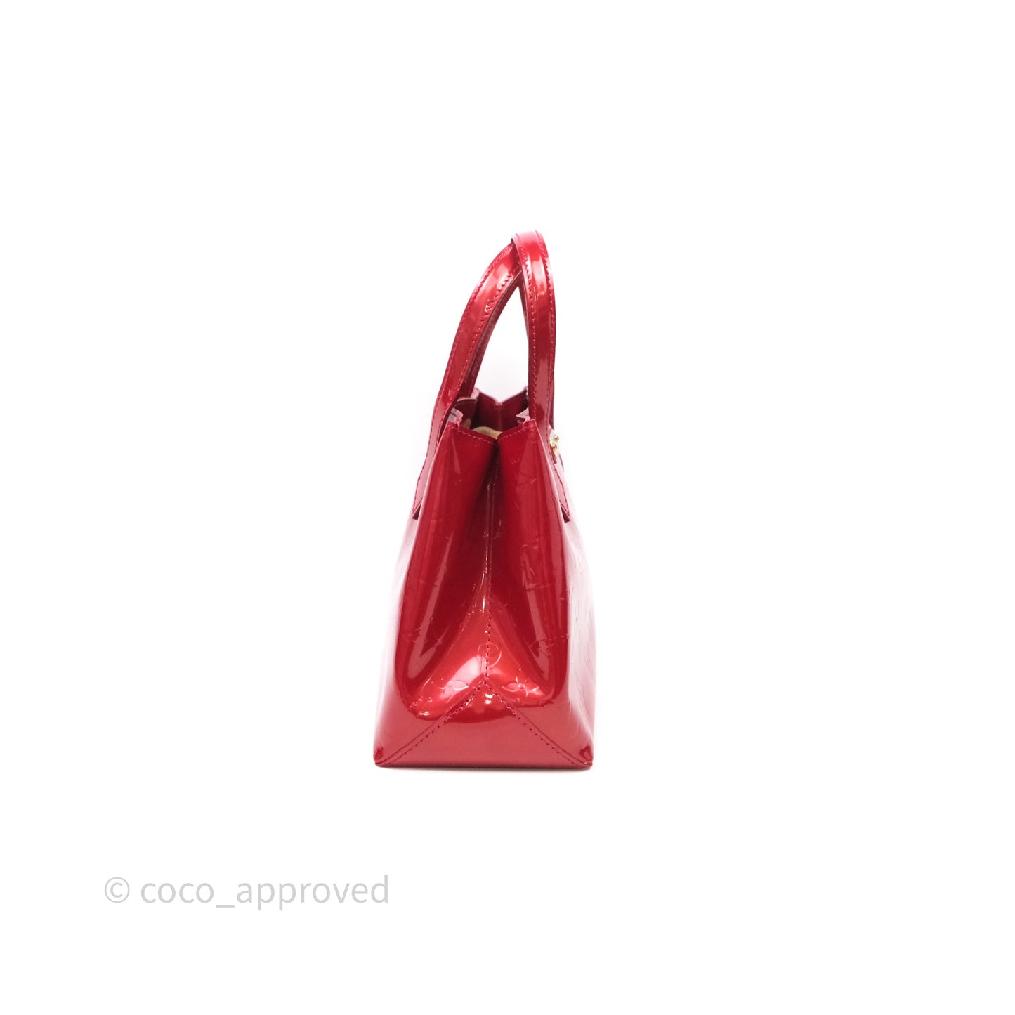 Louis Vuitton Vernis Wilshire Monogram Tote Bag Red