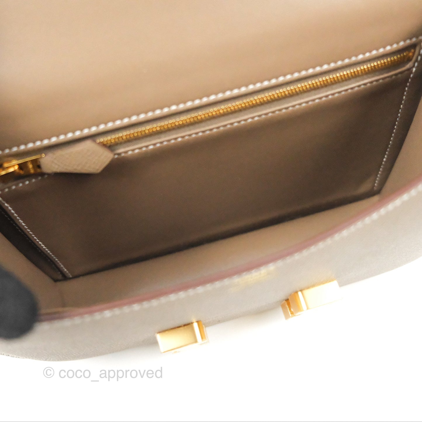 Hermès Constance 24 with Mirror Etoupe Epsom Gold Hardware