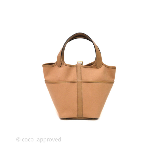 Hermes Picotin Lock 18 Cargo Pockets Chai 0M Goeland/Swift Gold Hardware