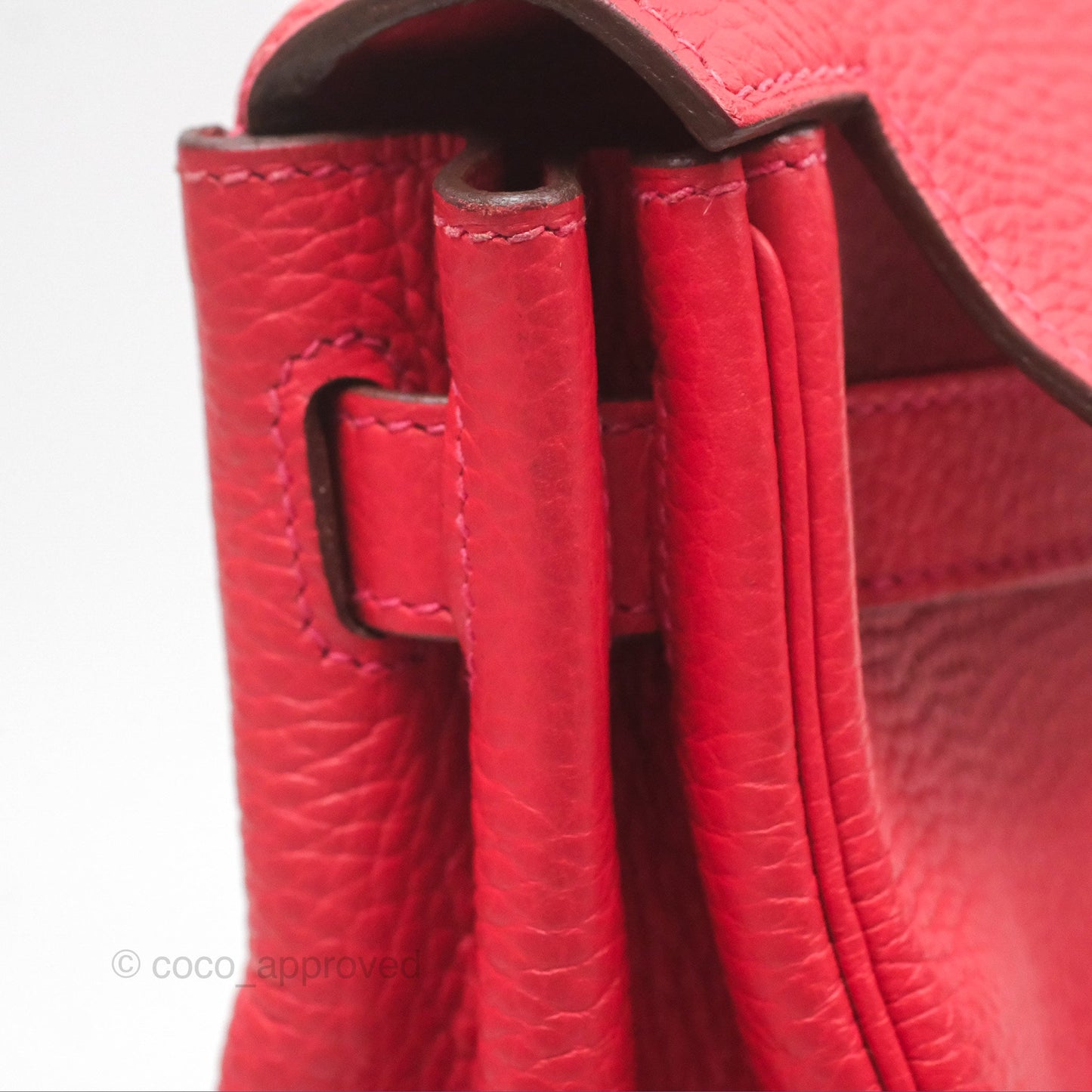 Hermès Kelly 28 Retourne Rouge Tomate S5 Clemence Gold Hardware
