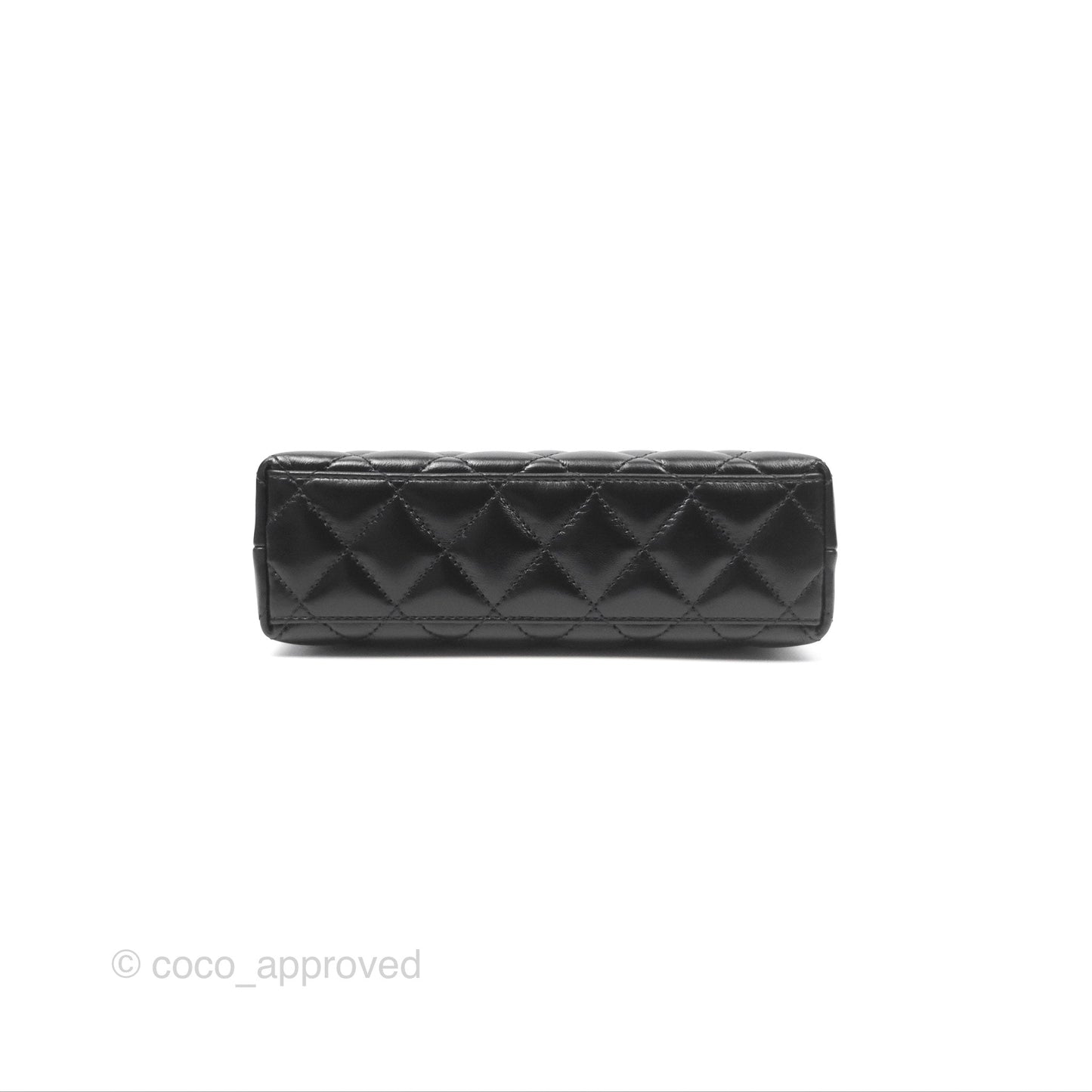 Chanel Kelly Bag Quilted Black Shiny Calfskin Aged Gold Hardware