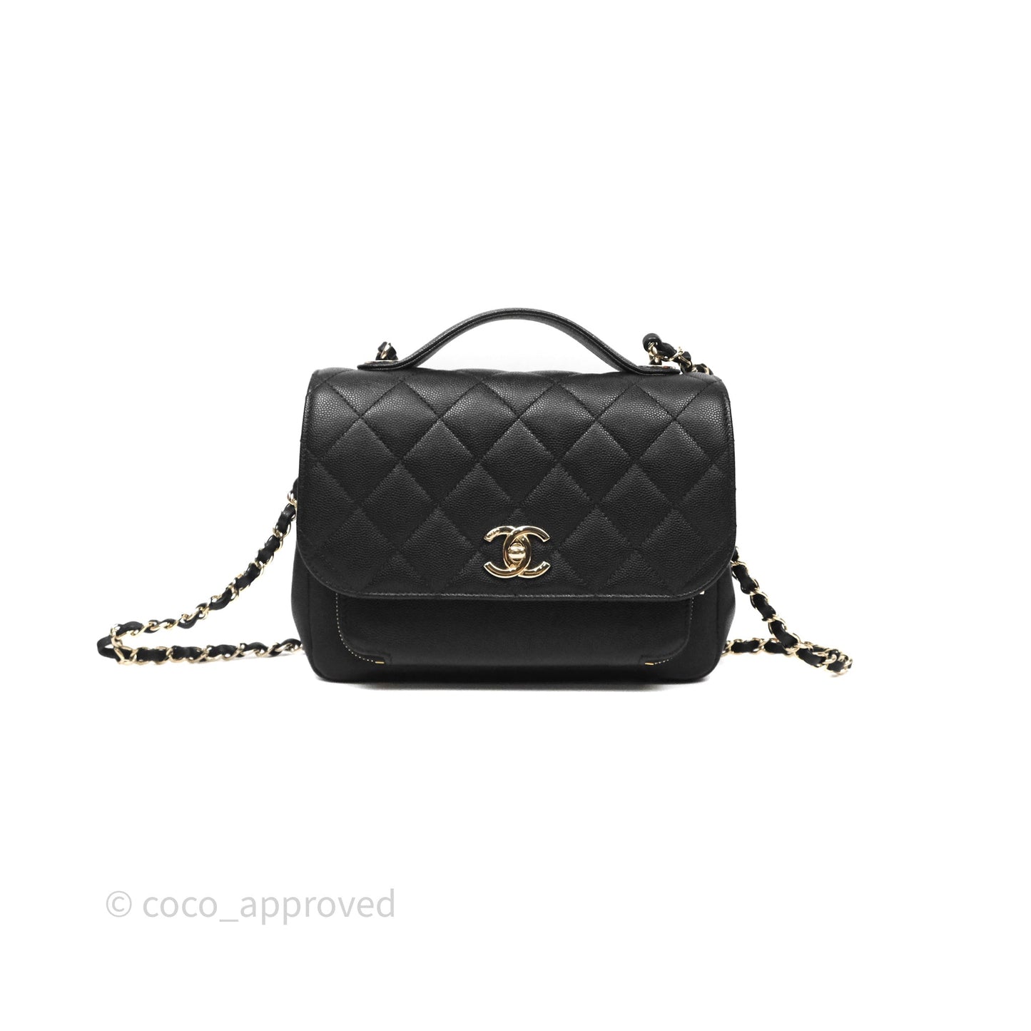 Chanel Quilted Medium Business Affinity Flap Black Caviar Gold Hardware
