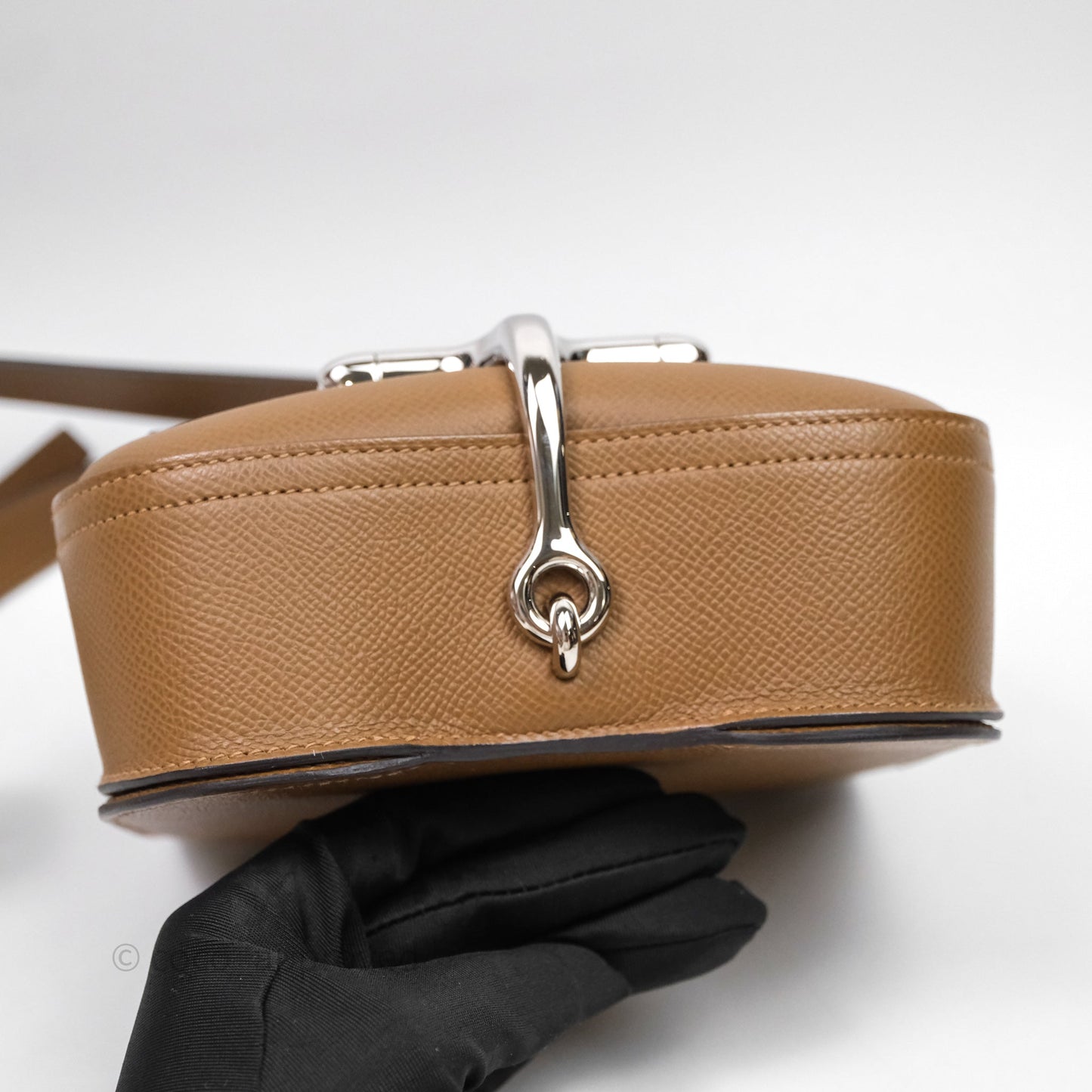 Hermès Della Cavalleria Mini Bag Alezan 3G Epsom Palladium Hardware