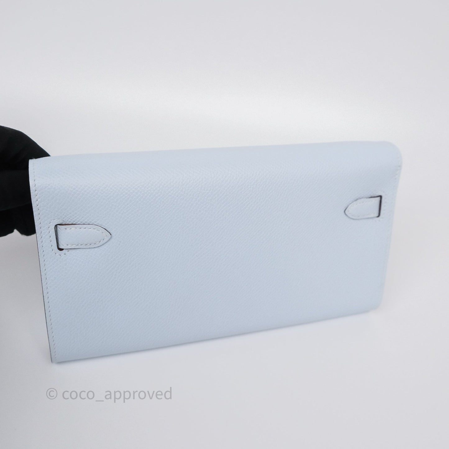 Hermès Kelly To Go Wallet Bleu Brume T0 Epsom Gold Hardware