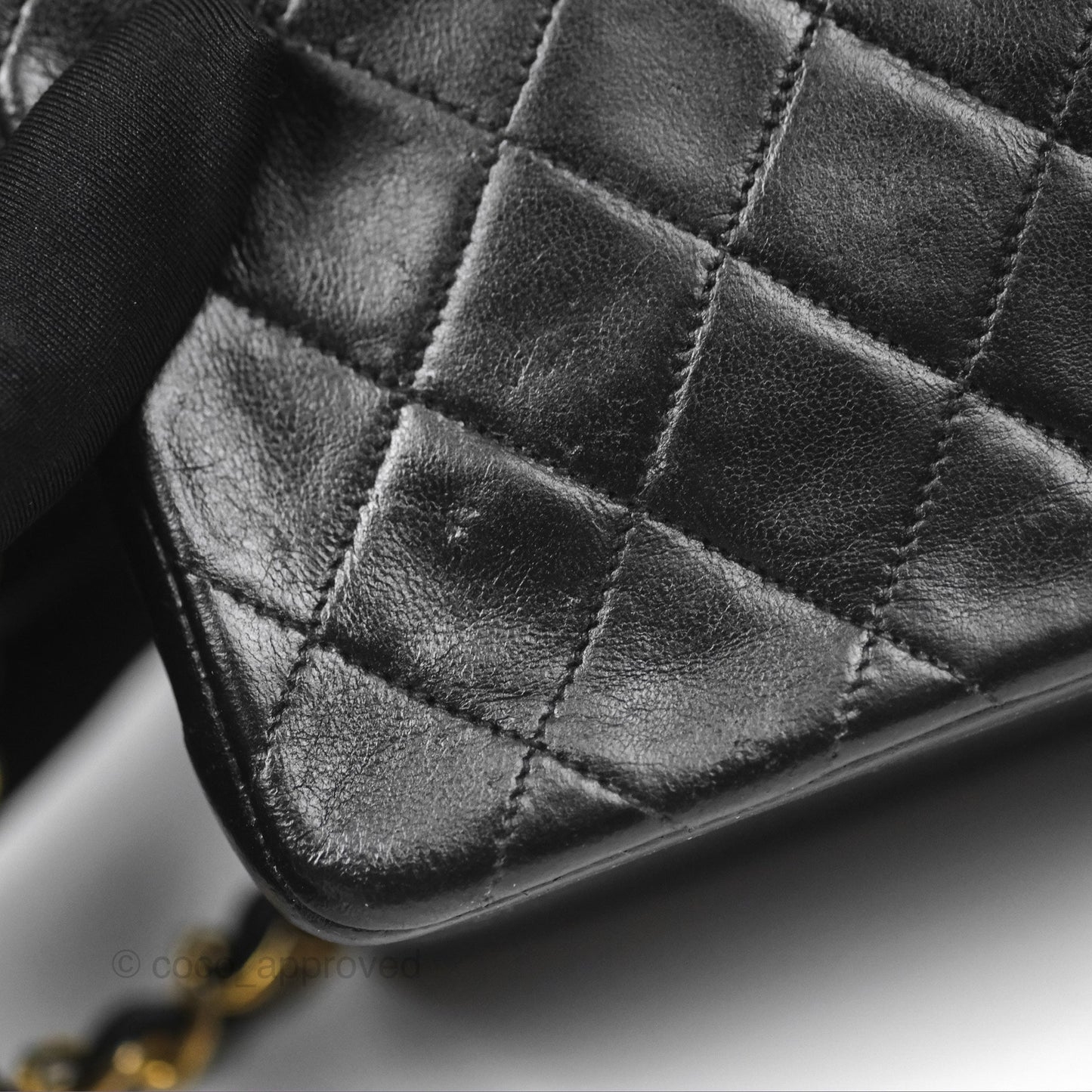 Chanel Vintage Mini Circled CC Flap Bag Black Lambskin 24K Gold Hardware