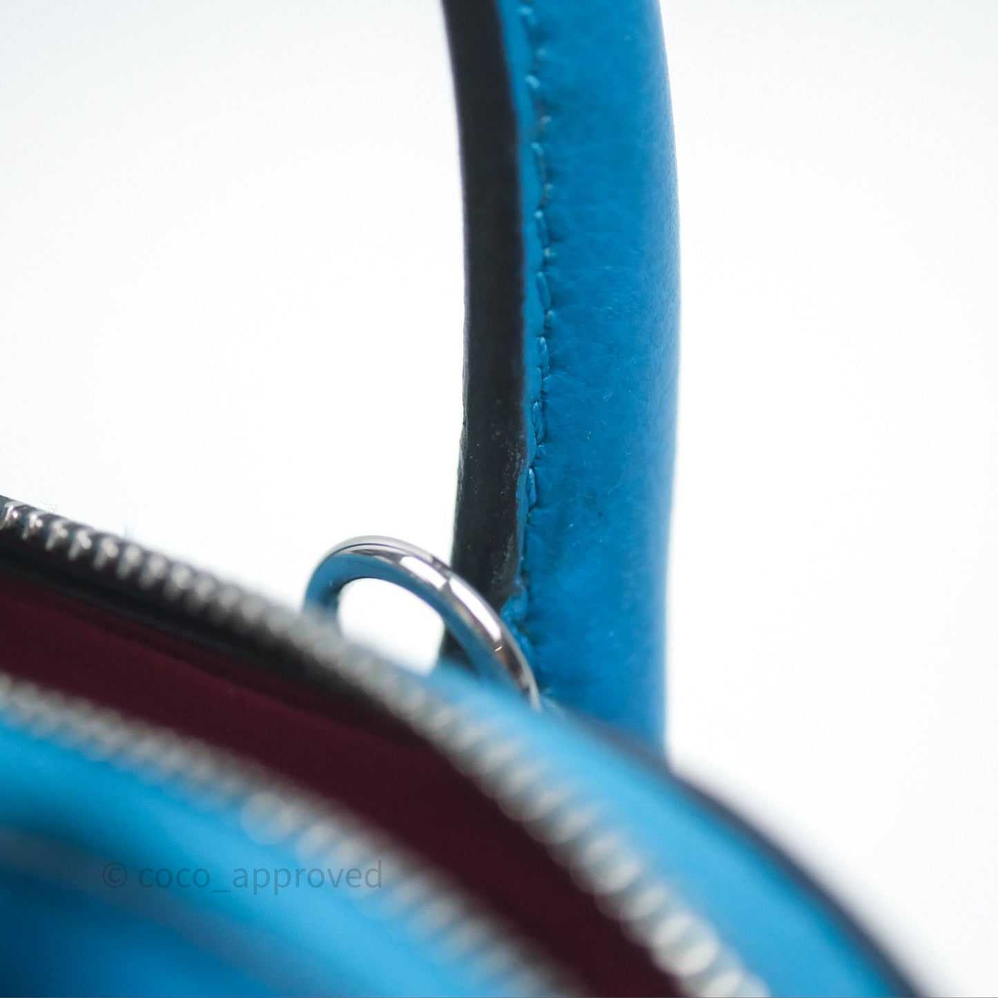 Hermès Bolide Mini 1923 Bleu Frida 0F/ Rose Mexico 0D Evercolor Palladium Hardware