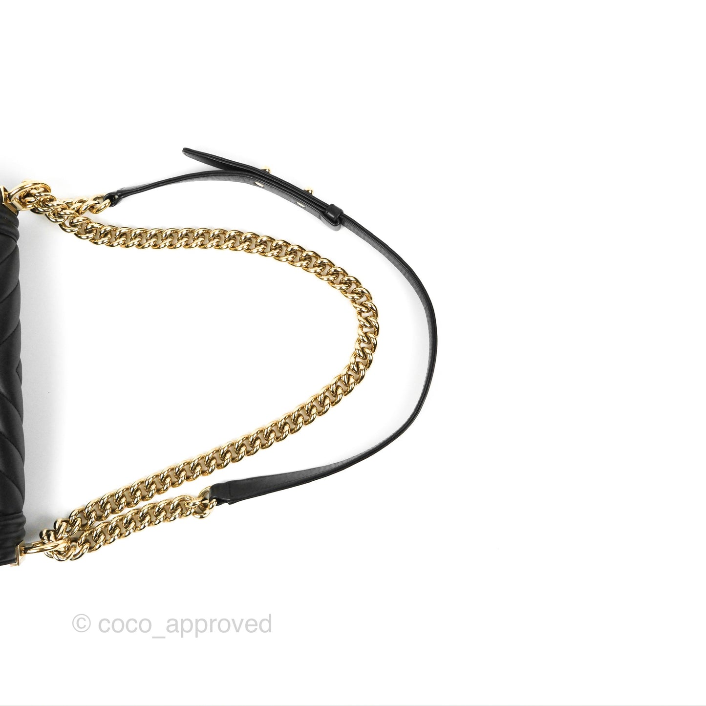 Chanel Medium Boy Chevron Black Calfskin Gold Hardware