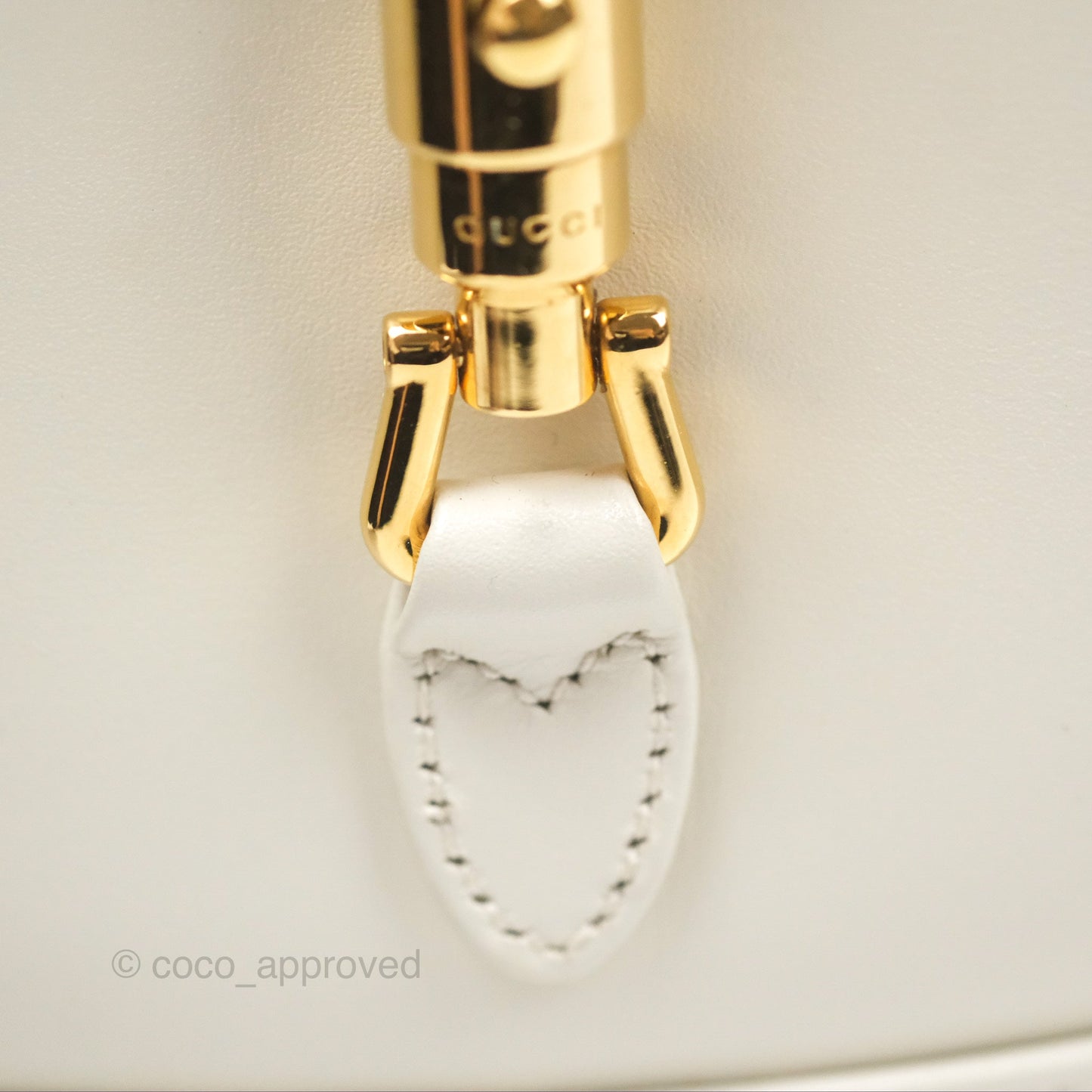 Gucci Jackie 1961 White Mini Shoulder Bag Gold Hardware