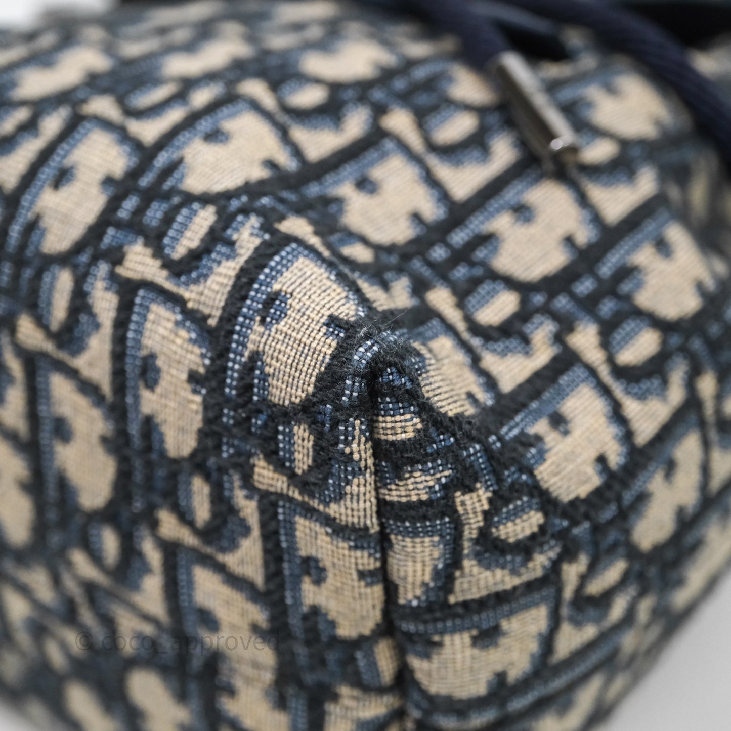 Christian Dior Mini Backpack Oblique Jacquard Beige and Blue