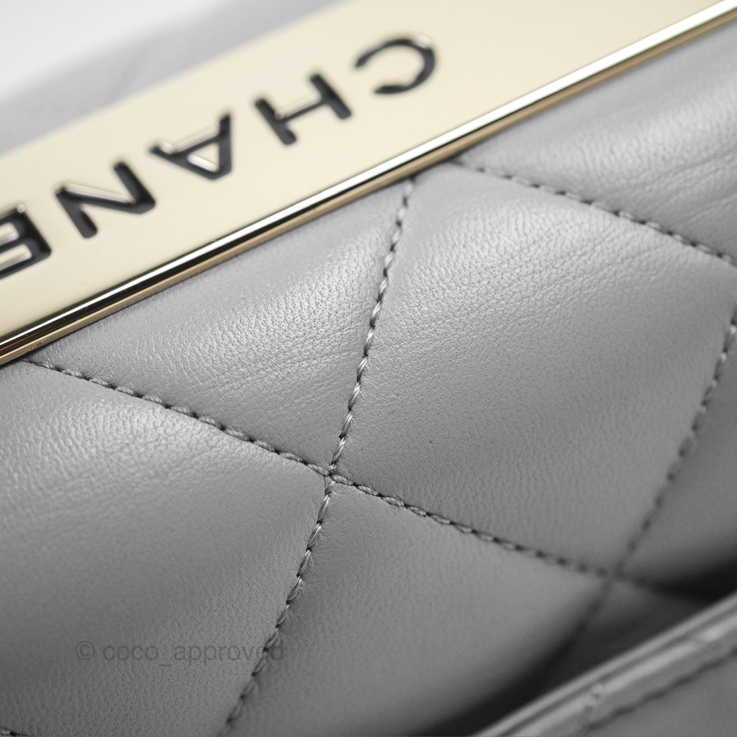 Chanel Small Trendy CC Grey Lambskin Gold Hardware
