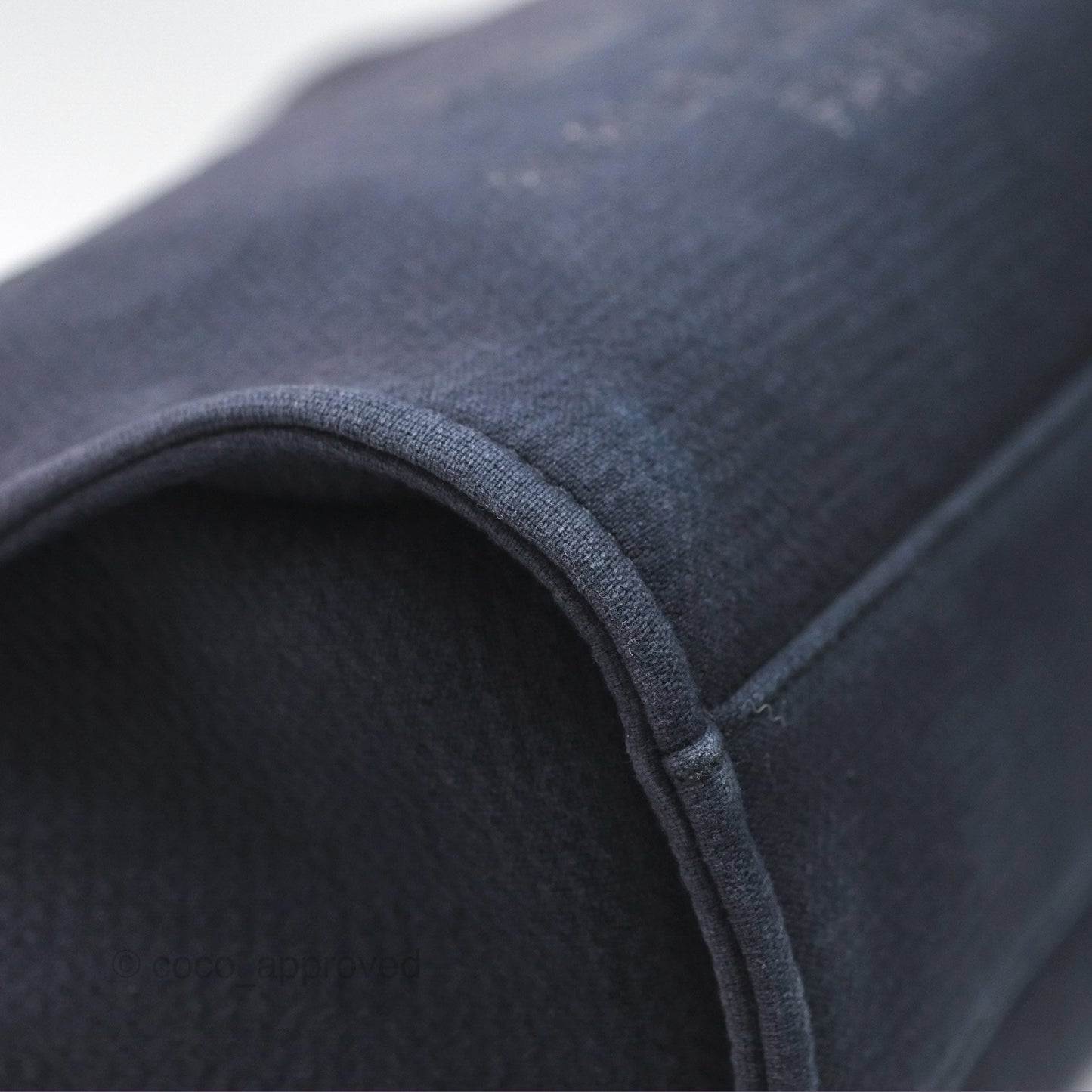 Chanel Medium Deauville Navy Canvas Silver Hardware