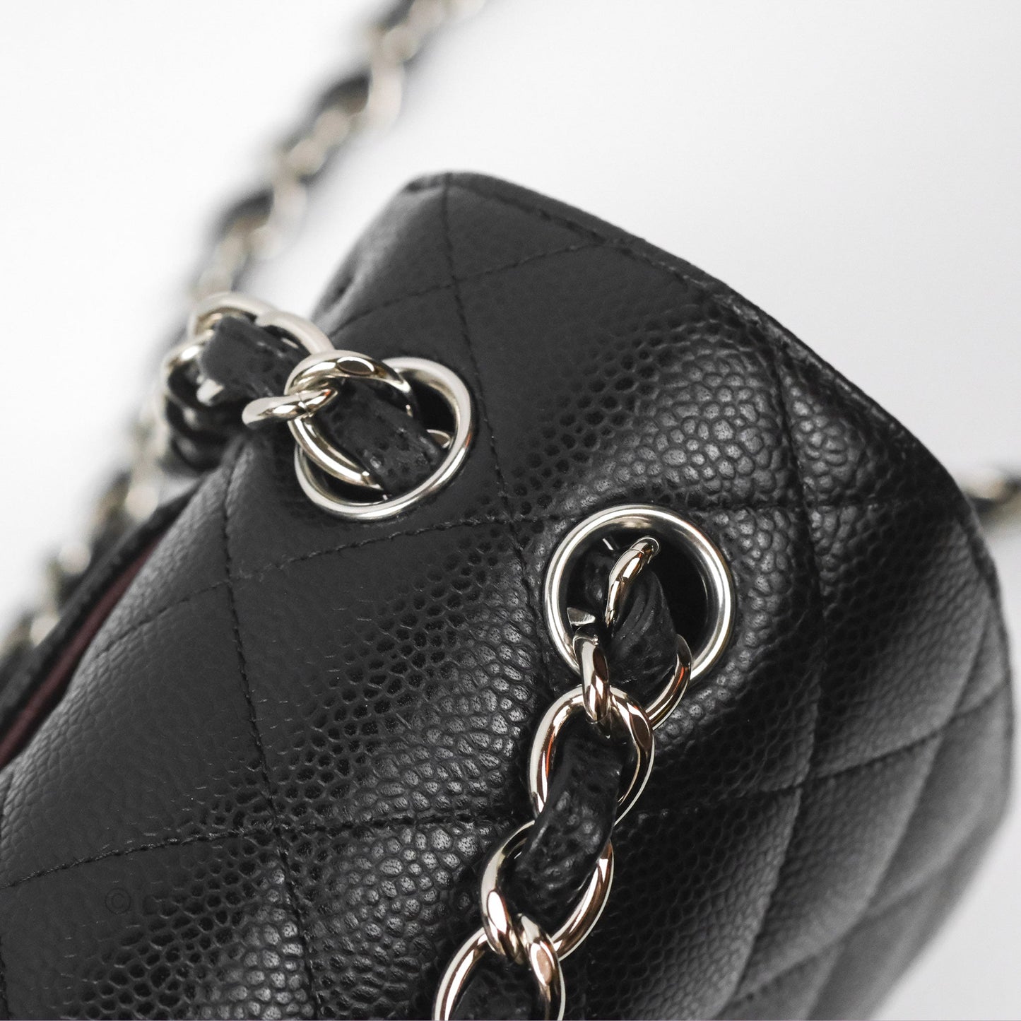 Chanel Jumbo Double Flap Quilted Black Caviar Silver Hardware
