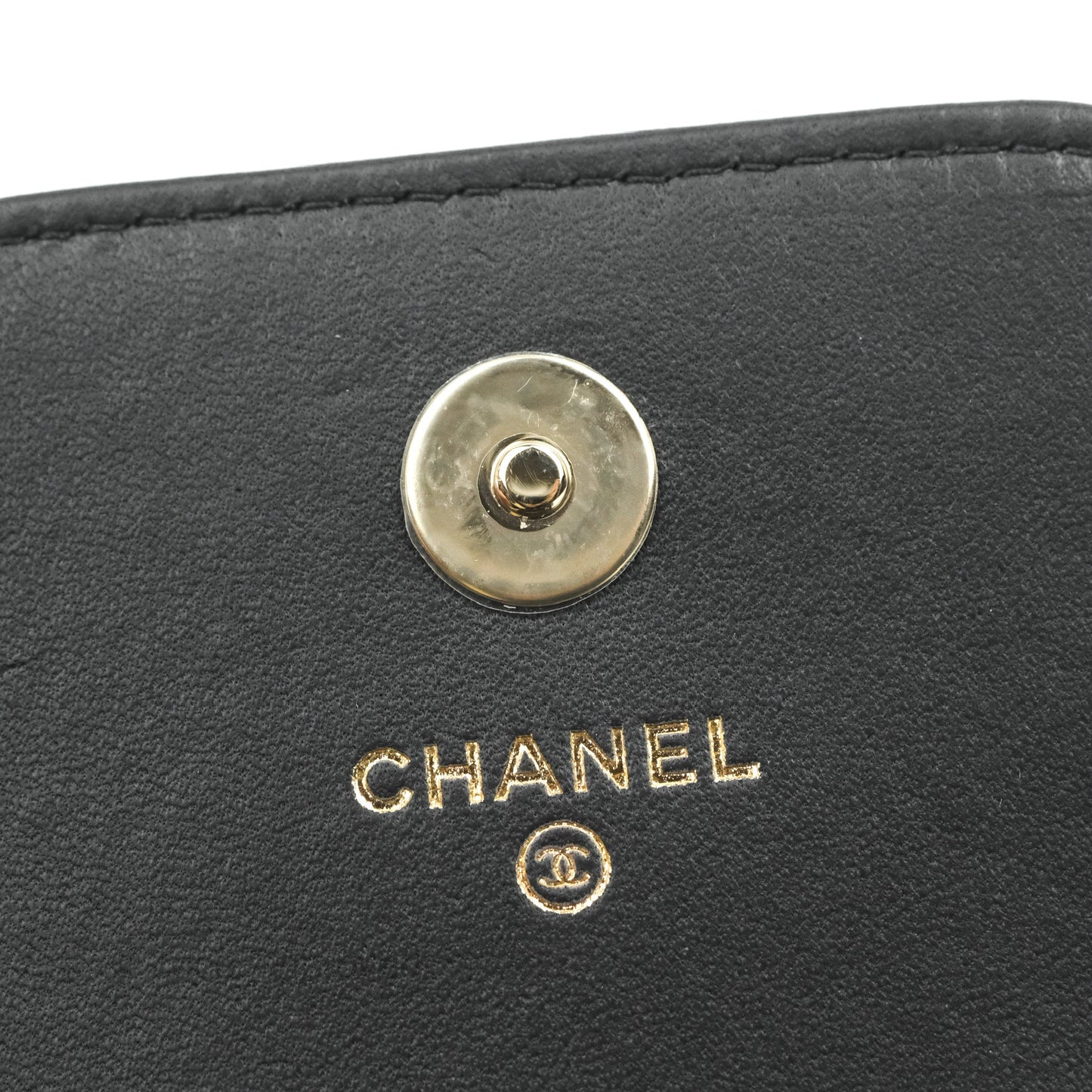 Chanel Mini Bag Black Lambskin Crochet Gold Hardware 22C