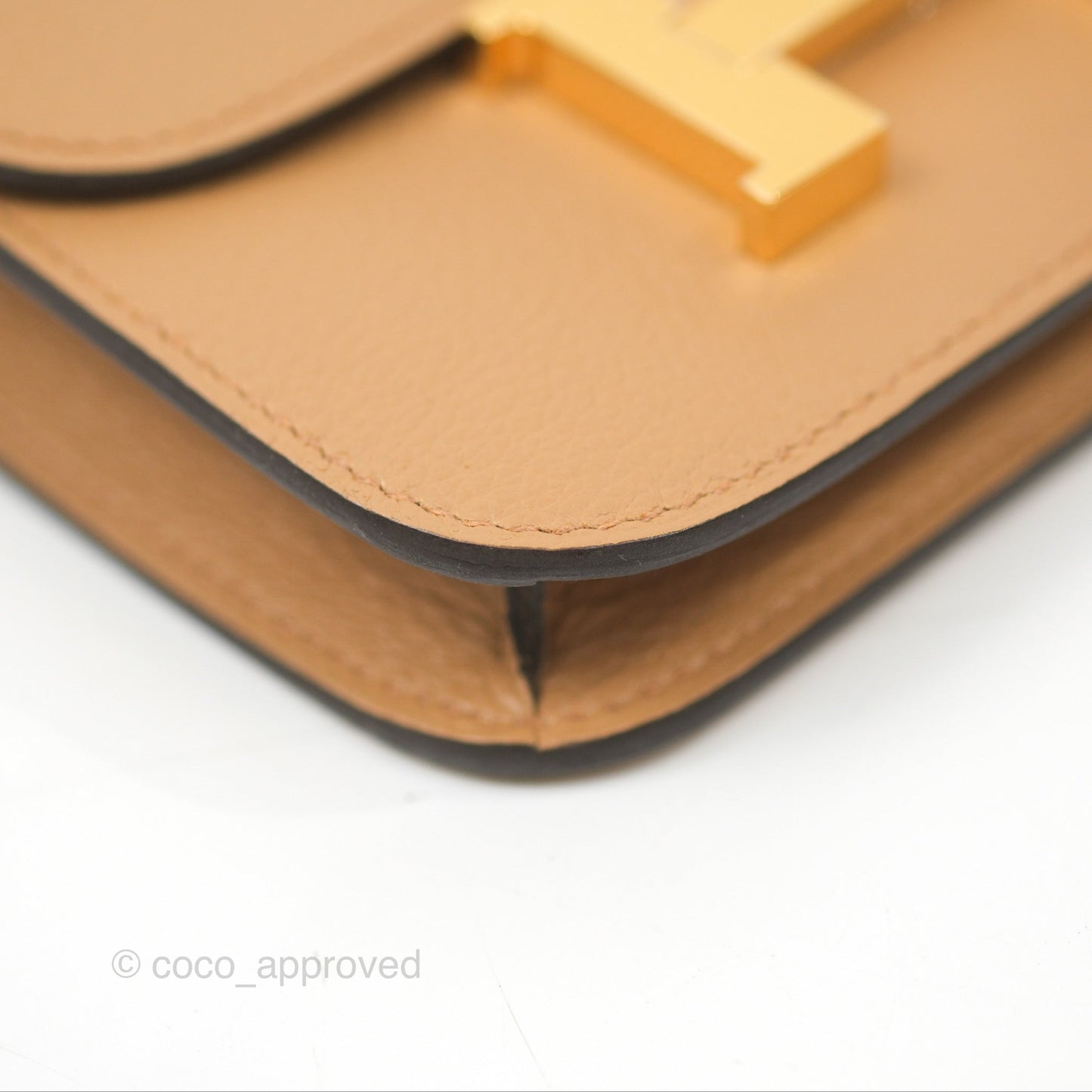 Hermès Constance Slim Wallet Chai/Lime Evercolor Gold Hardware