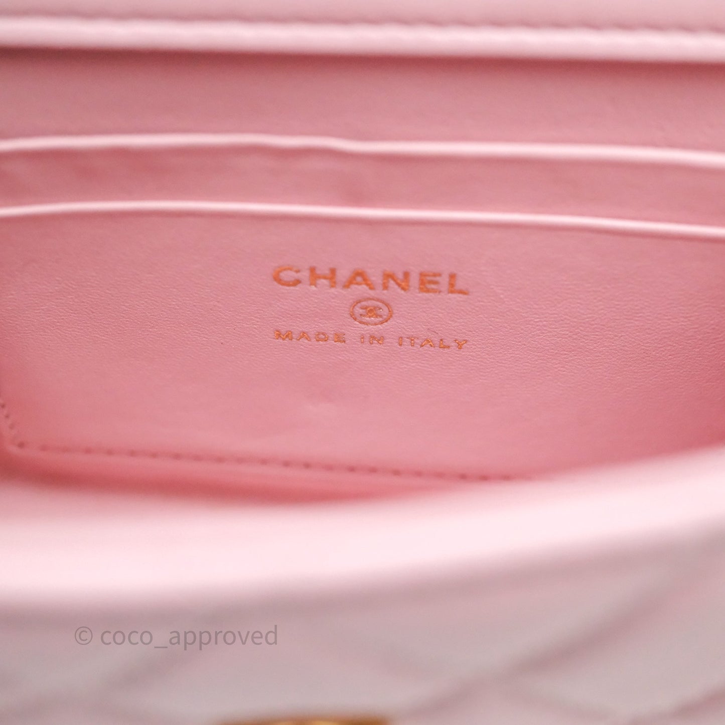 Chanel Mini Enamel Handle Clutch on Chain Pink Lambskin Gold Hardware