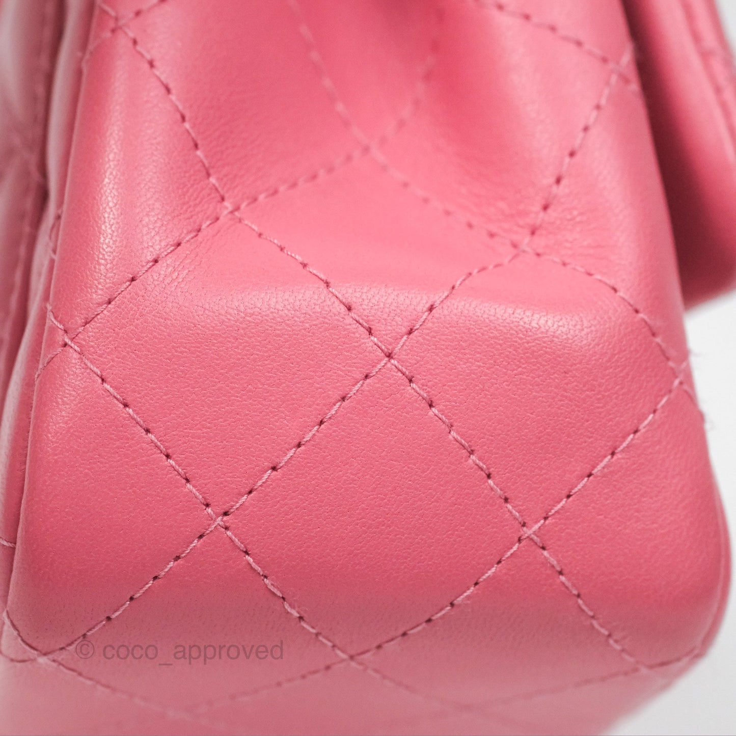 Chanel Quilted Mini Square Lambskin Pink Gold Hardware