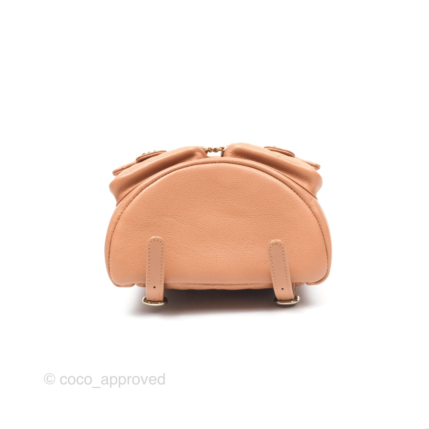 Chanel Duma Backpack Medium Dark Beige Caviar Gold Hardware