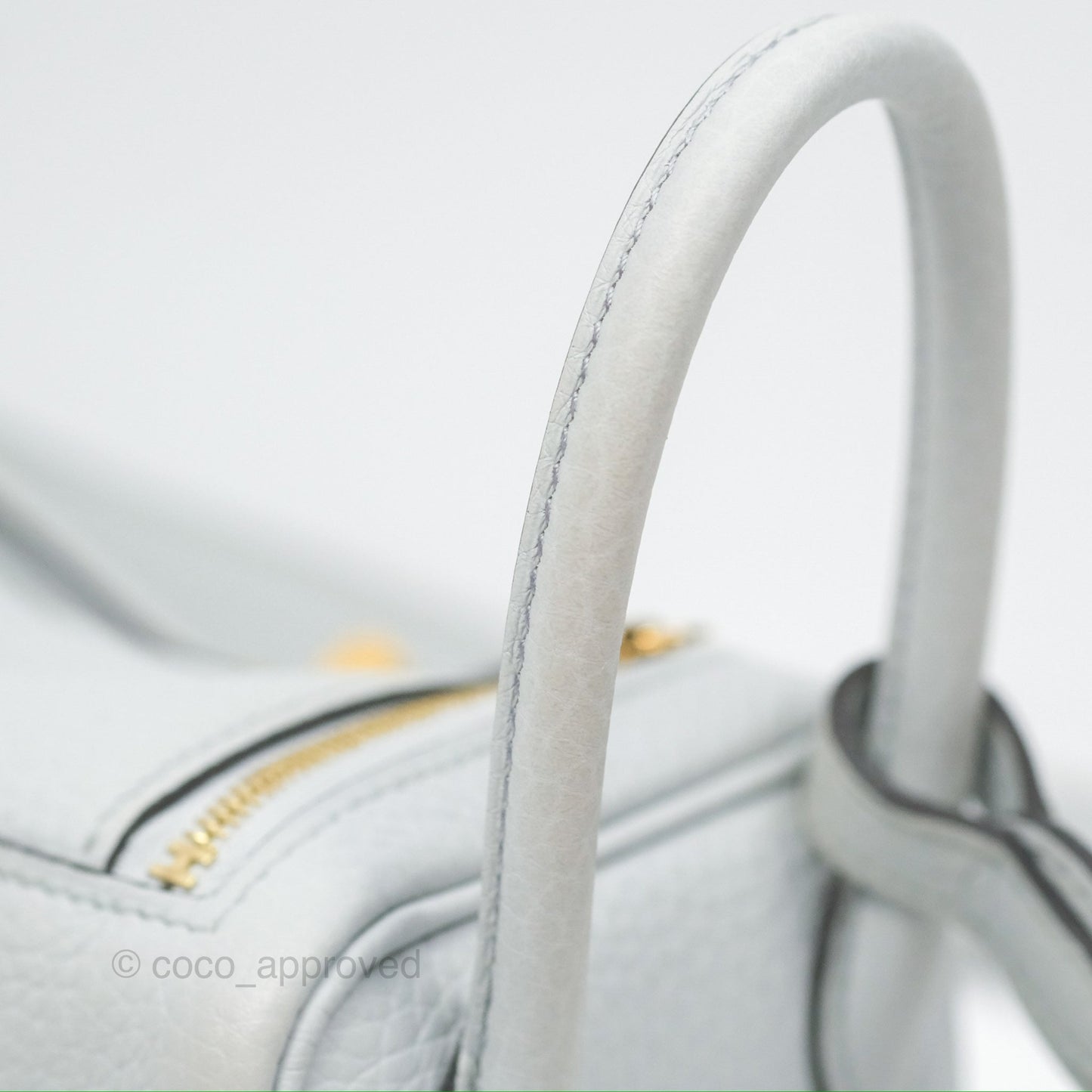 Hermès Mini Lindy 20 Bleu Pale Clemence Gold Hardware