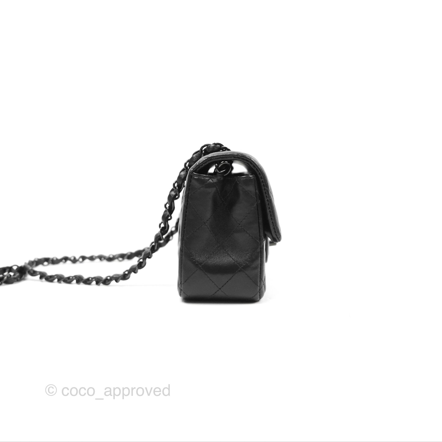 Chanel Quilted Mini Rectangular So Black Lambskin