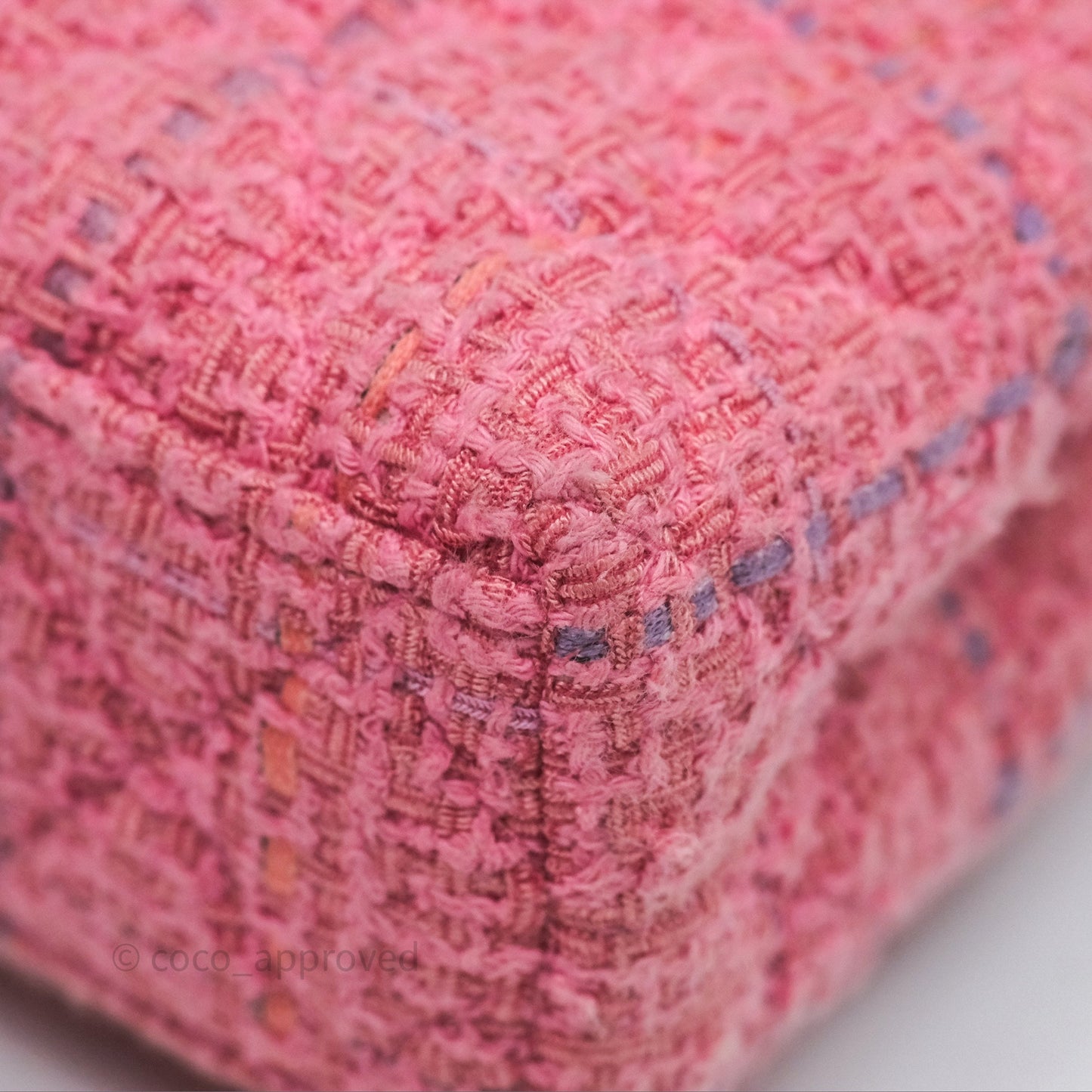 Chanel Kelly Bag Pink Tweed Aged Gold Hardware