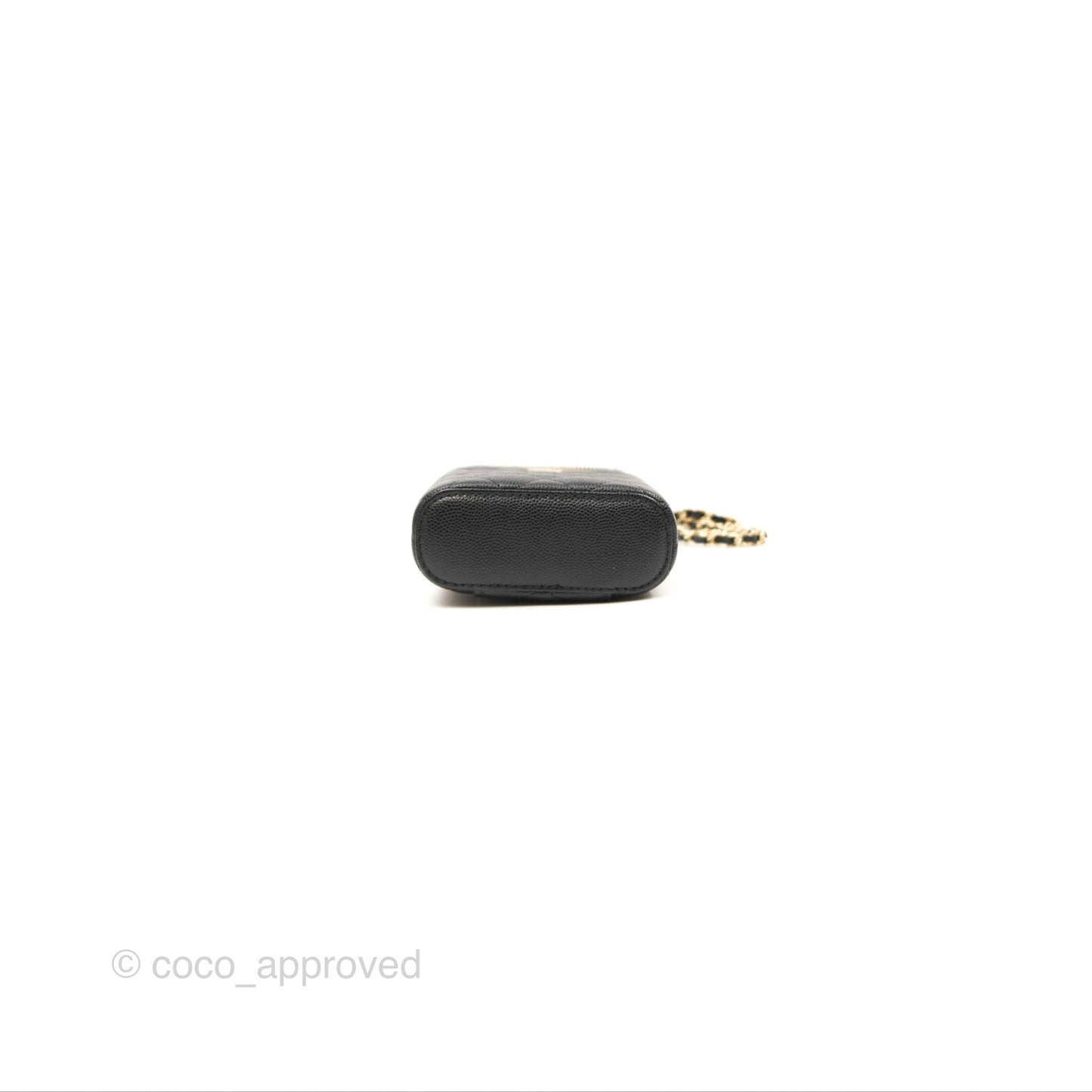 Chanel Classic Mini Vanity With Chain Black Caviar Gold Hardware
