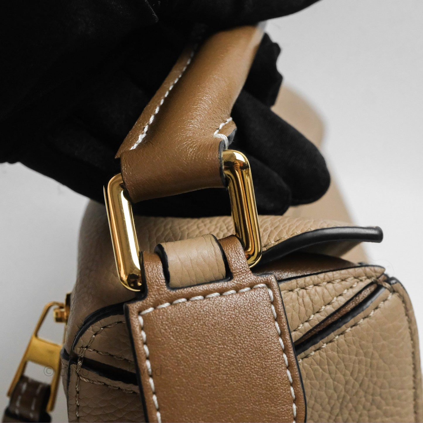 Loewe Small Puzzle Bag Sand Mink Grained Calfskin