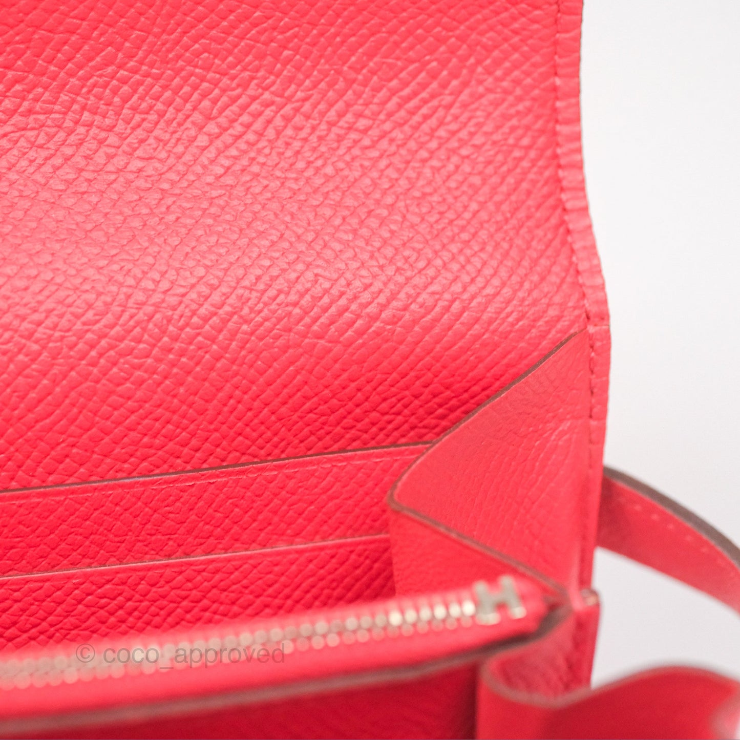 Hermès Kelly Wallet Pink Epsom Palladium Hardware