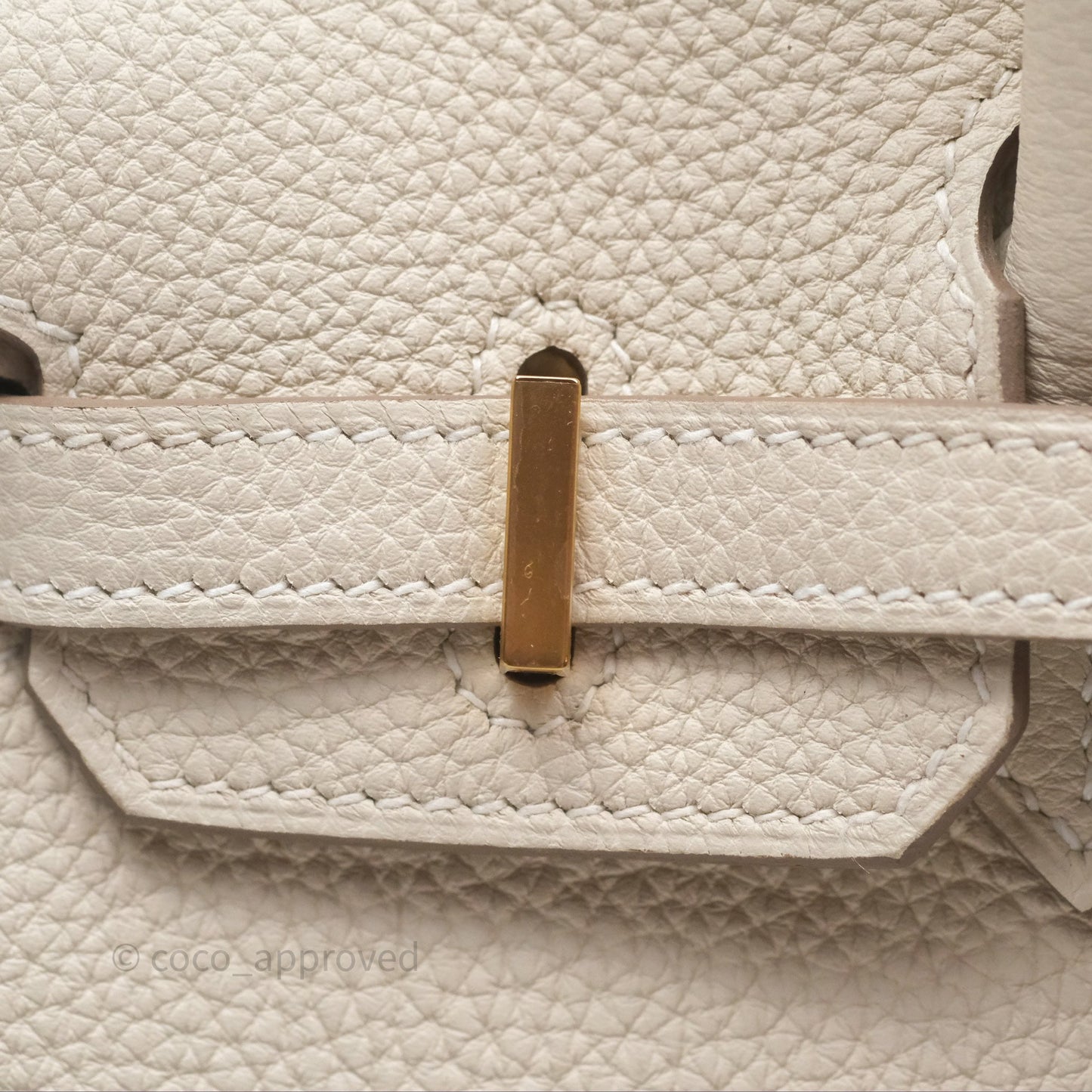 Hermes Birkin 25 Craie Togo Gold Hardware