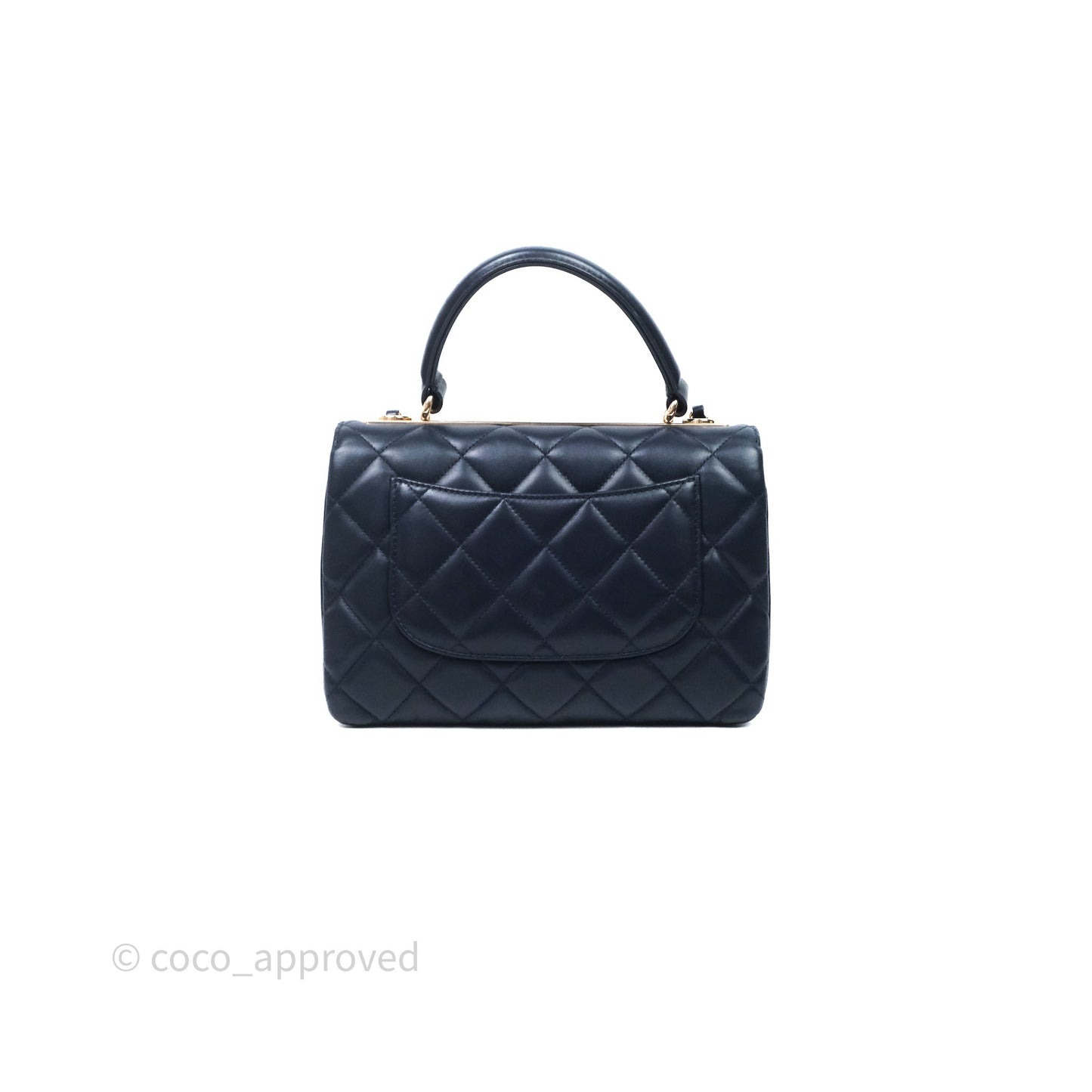 Chanel Small Trendy CC Navy Lambskin Gold Hardware