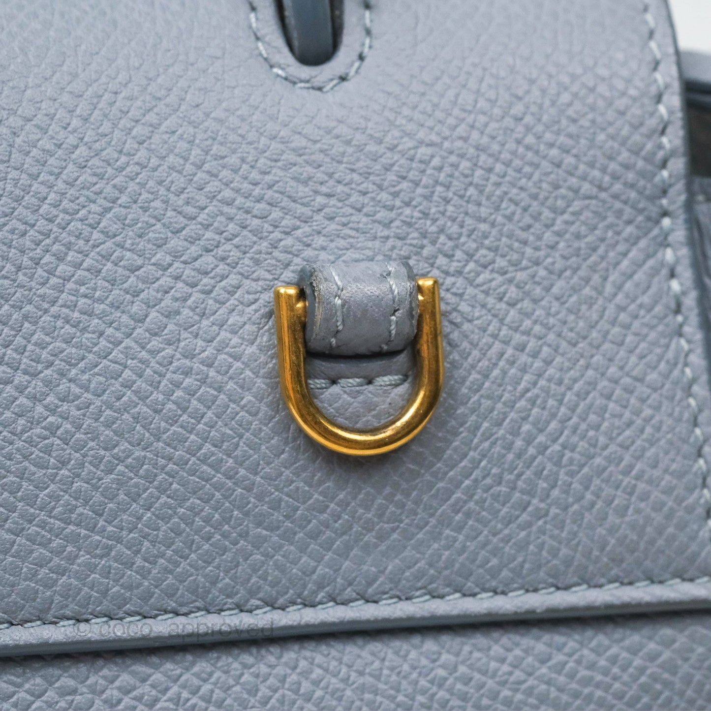 Celine Nano Belt Bag Arctic Blue Grained Calfskin Gold Hardware