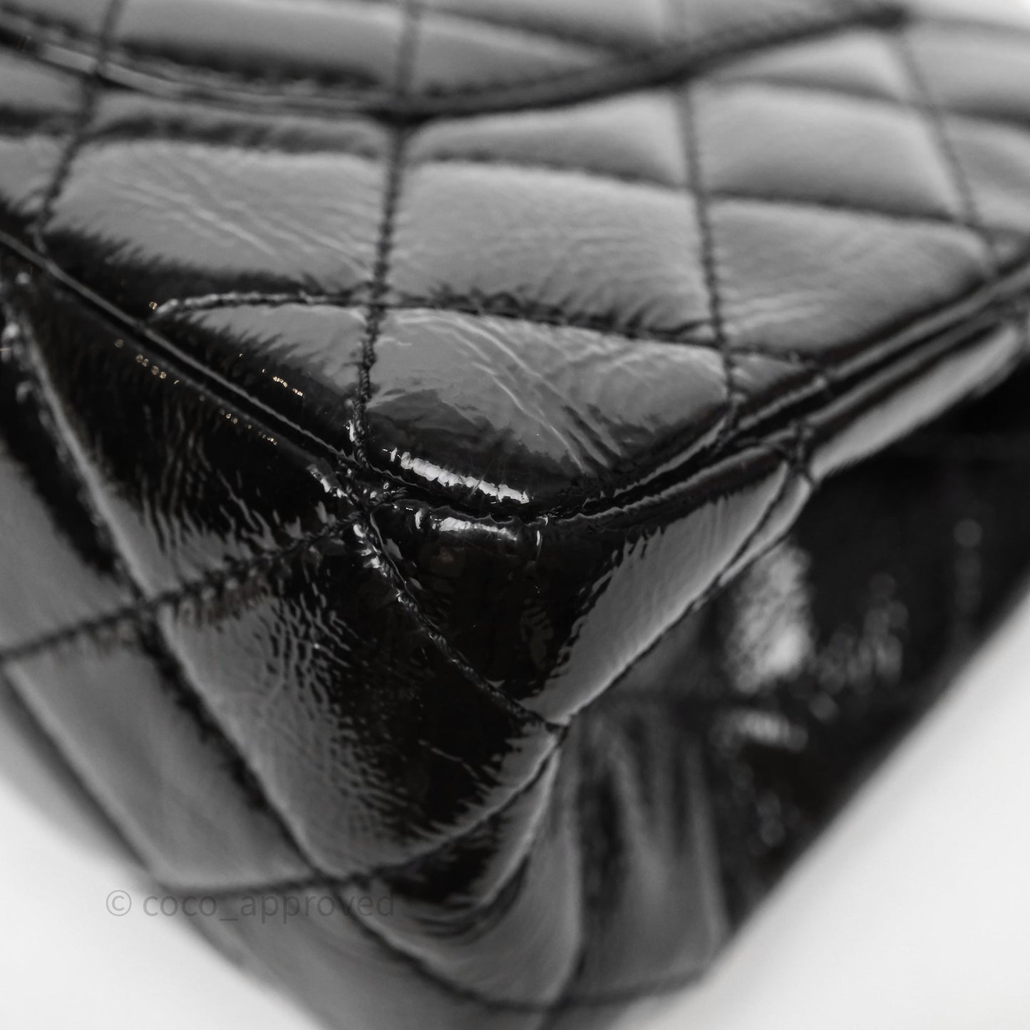 Chanel 2.55 Reissue Glazed Calfskin So Black 227 Silver Hardware