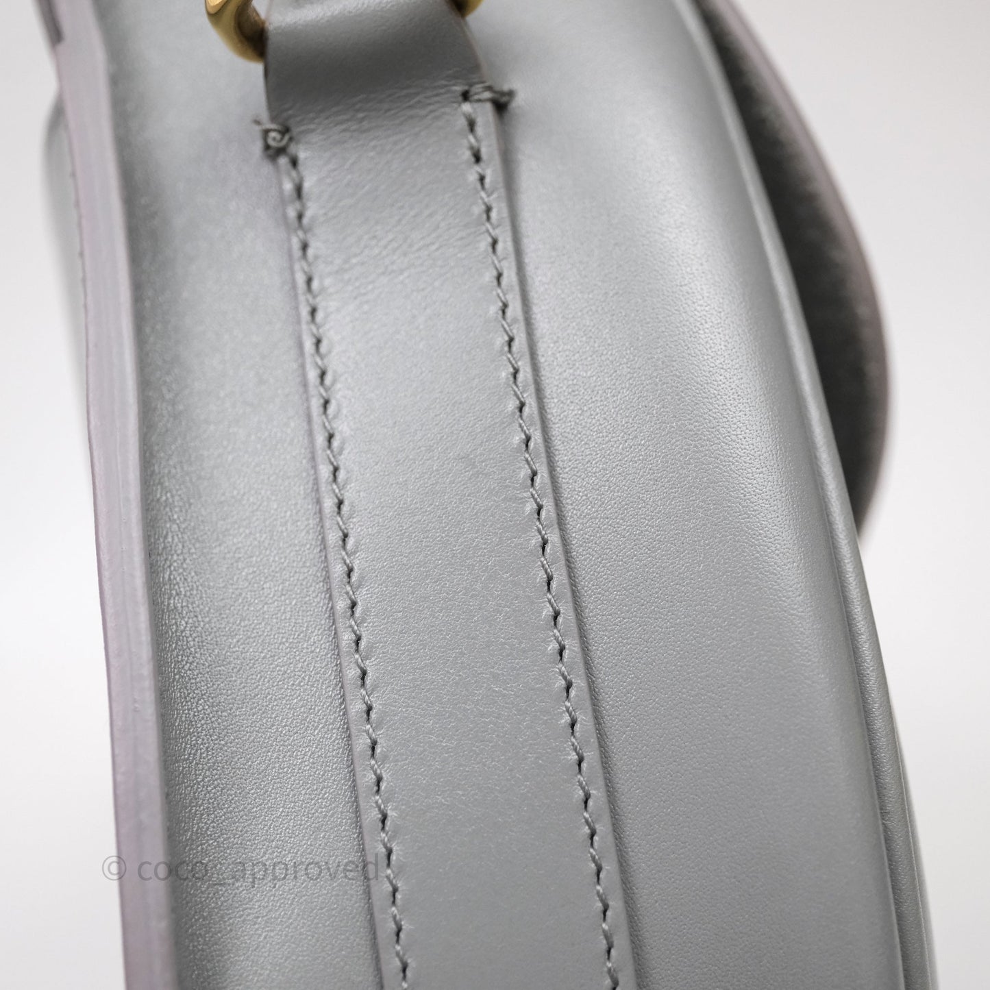 Christian Dior Medium Bobby Flap Grey Box Calfskin