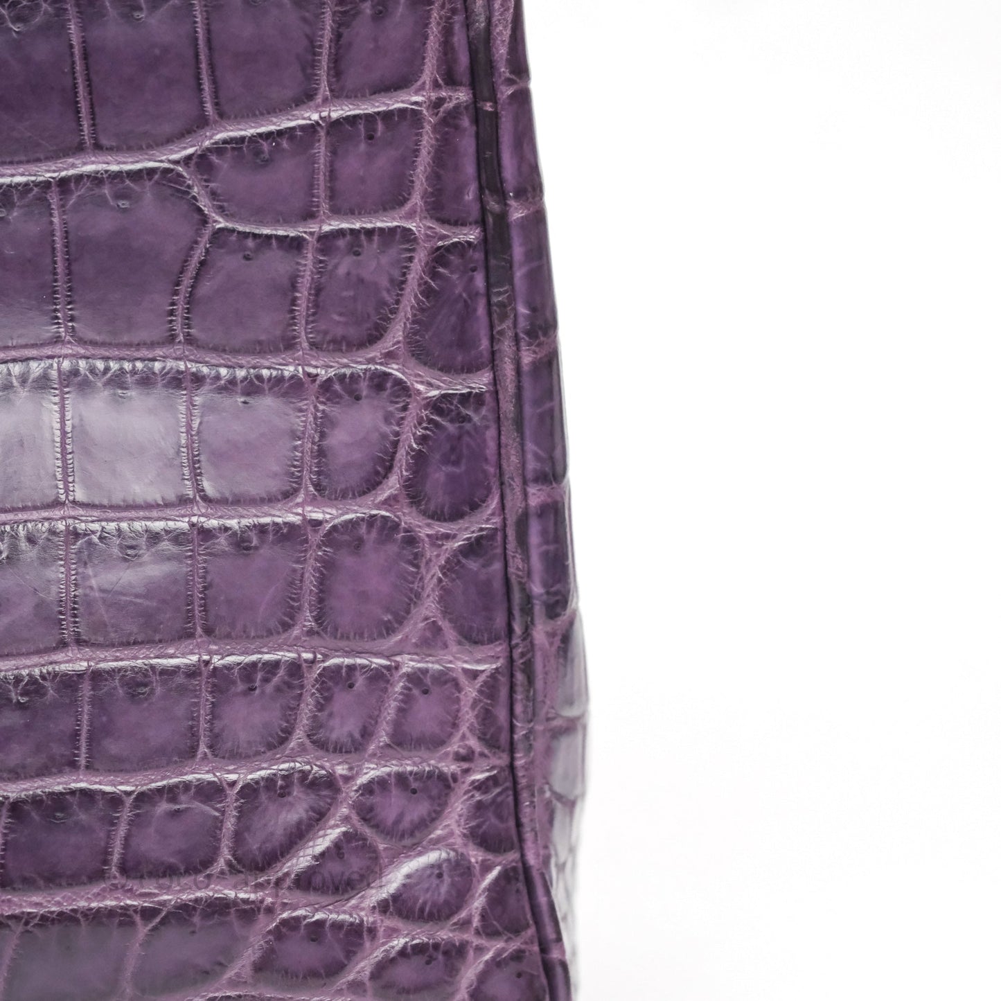 Hermès Kelly 28 Purple Crocodile Gold Hardware