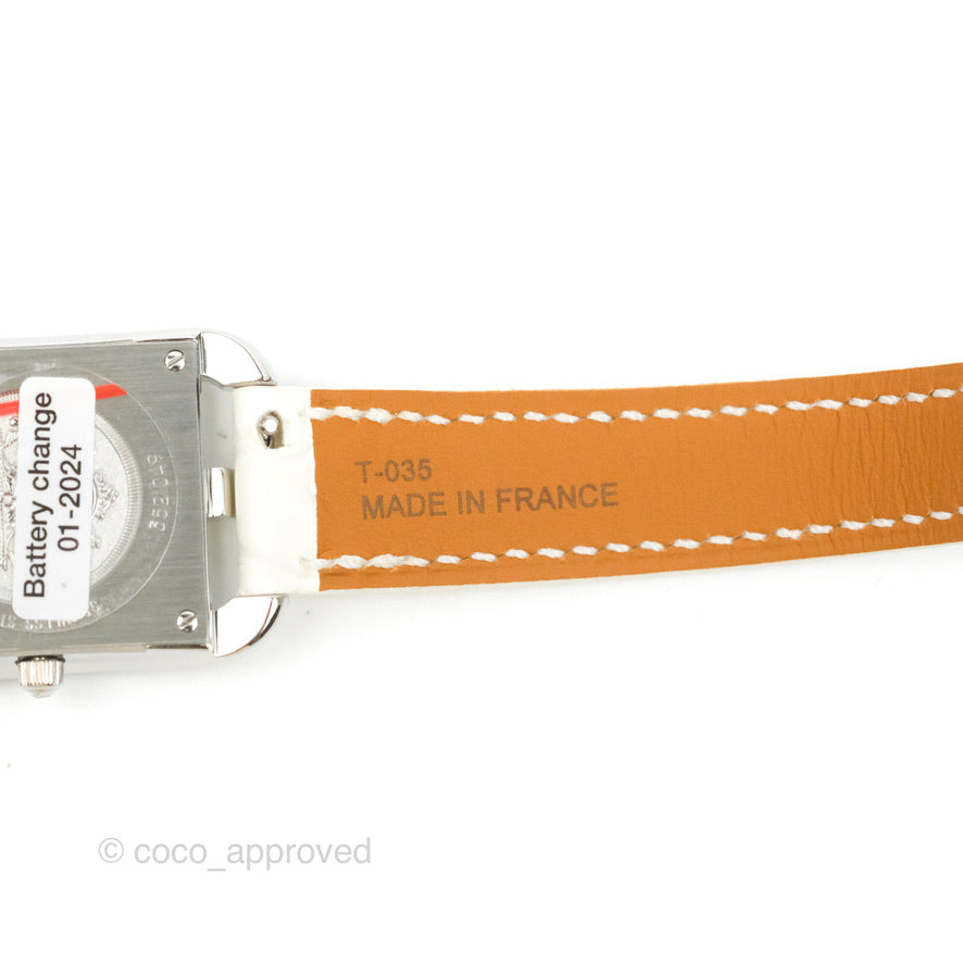 Hermès Cape Cod Watch Blanc Chantilly PM Palladium Hardware